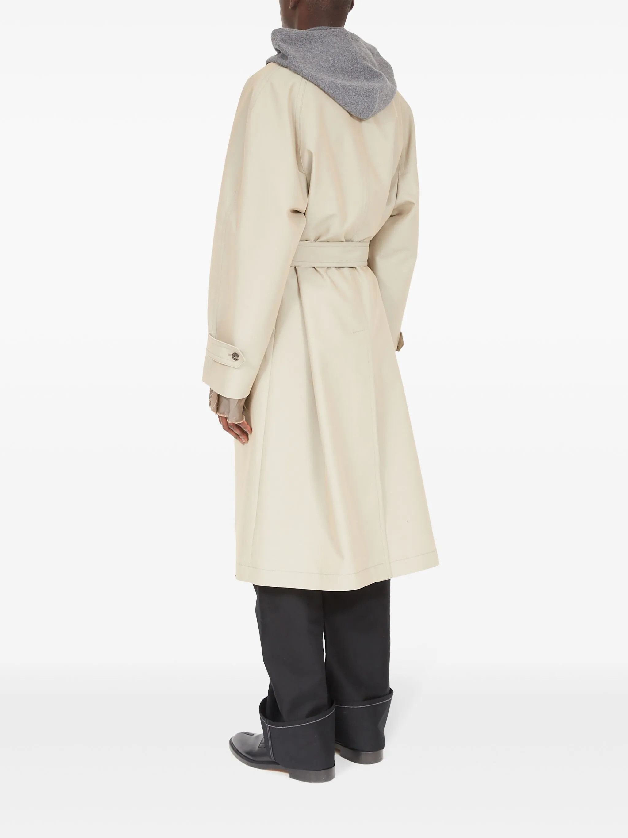 Maison Margiela o1w1db10226 Layered Belted Trench Coat in Beige Size US M / EU 48-50 / 2 - 5 Thumbnail