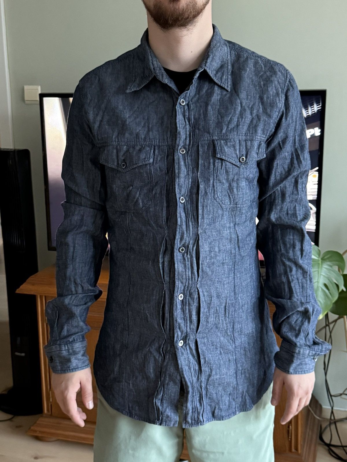 Prada 2006 Prada Milano vintage pocket shirt 43 Size US XL / EU 56 / 4 - 10 Thumbnail