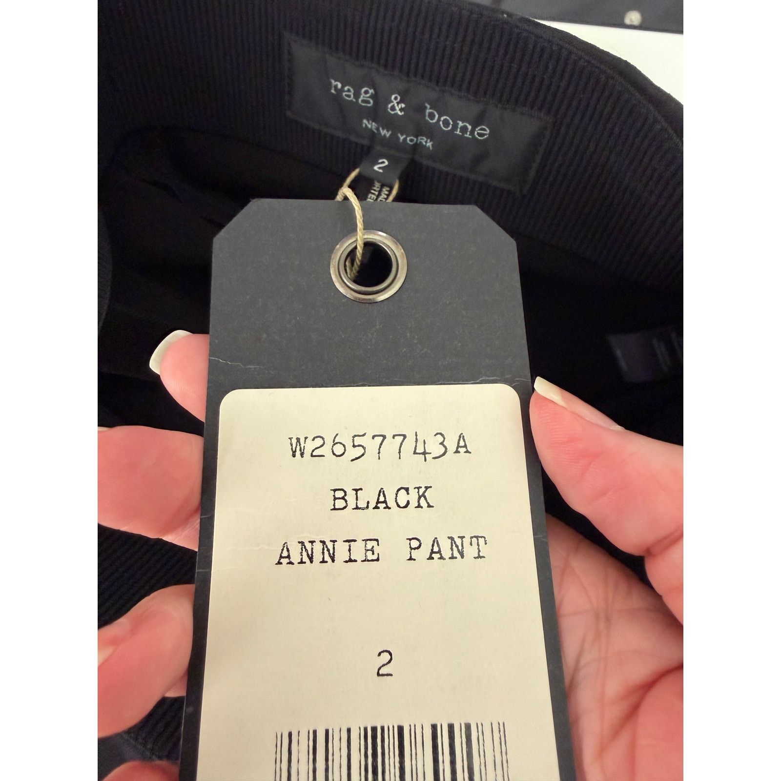 Rag & Bone NWT Rag & Bone Annie Black Cropped Ponte Pants Gold Zip Size 26" / US 2 / IT 38 - 8 Thumbnail