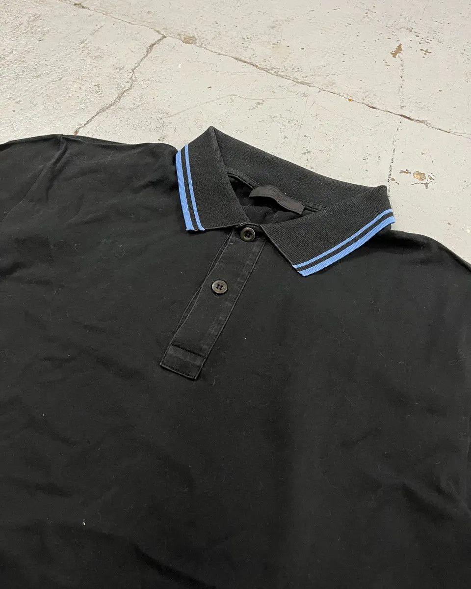 Prada SS2018 Prada Blue Contrast Trim Black Polo Size S / US 4 / IT 40 - 5 Thumbnail