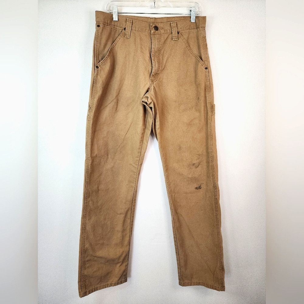 Wrangler Wrangler Classic Kahki Tan Straight Leg Painter Pants Size US 32 / EU 48 - 1 Thumbnail