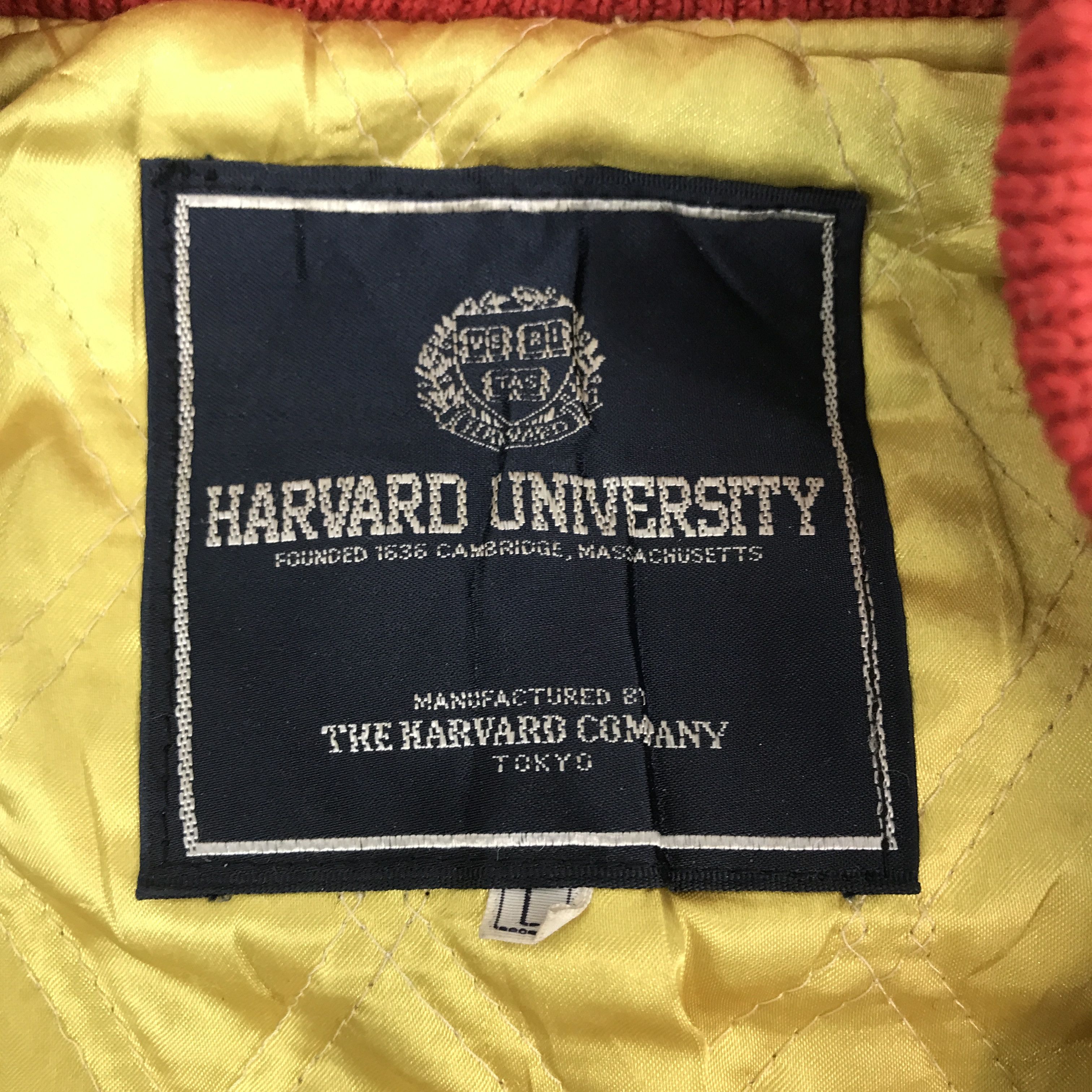 Vintage Vintage Harvard University Varsity Jacket sleeve leather Size US L / EU 52-54 / 3 - 9 Thumbnail