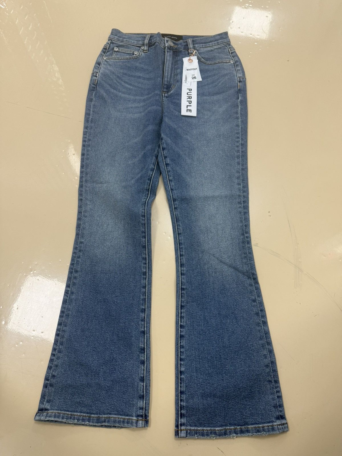 Other Purple Brand Slim Blue Flare Jeans Size 26" / US 2 / IT 38 - 1 Thumbnail