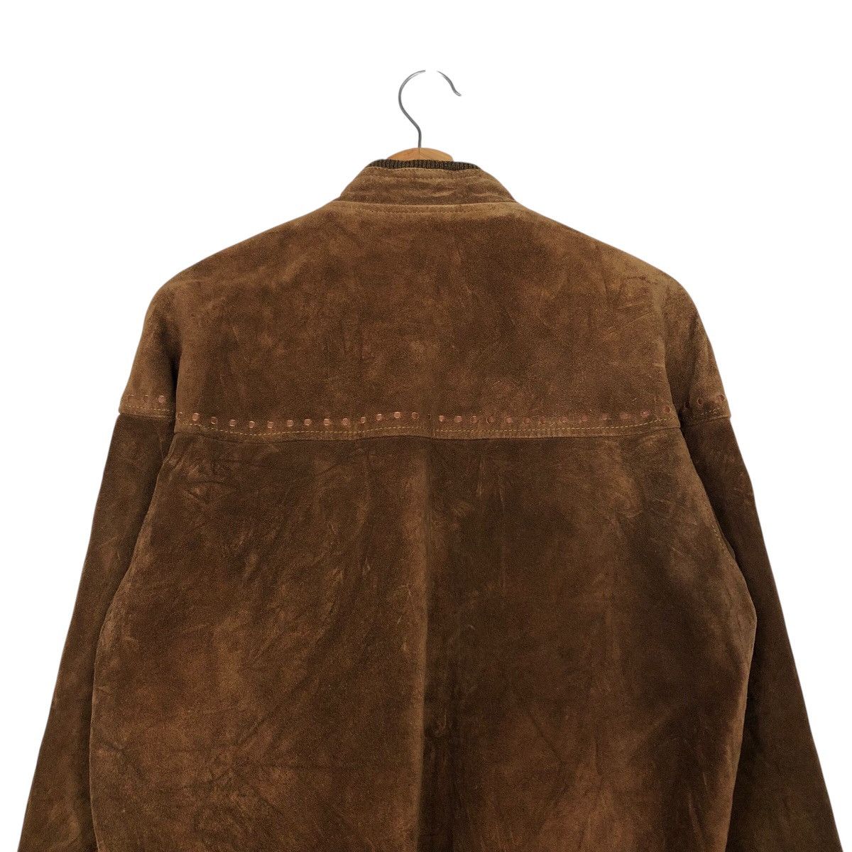 Japanese Brand 90s Suede Genuine Leather MA-1 Style Bomber Issey Miyake Size US L / EU 52-54 / 3 - 10 Thumbnail