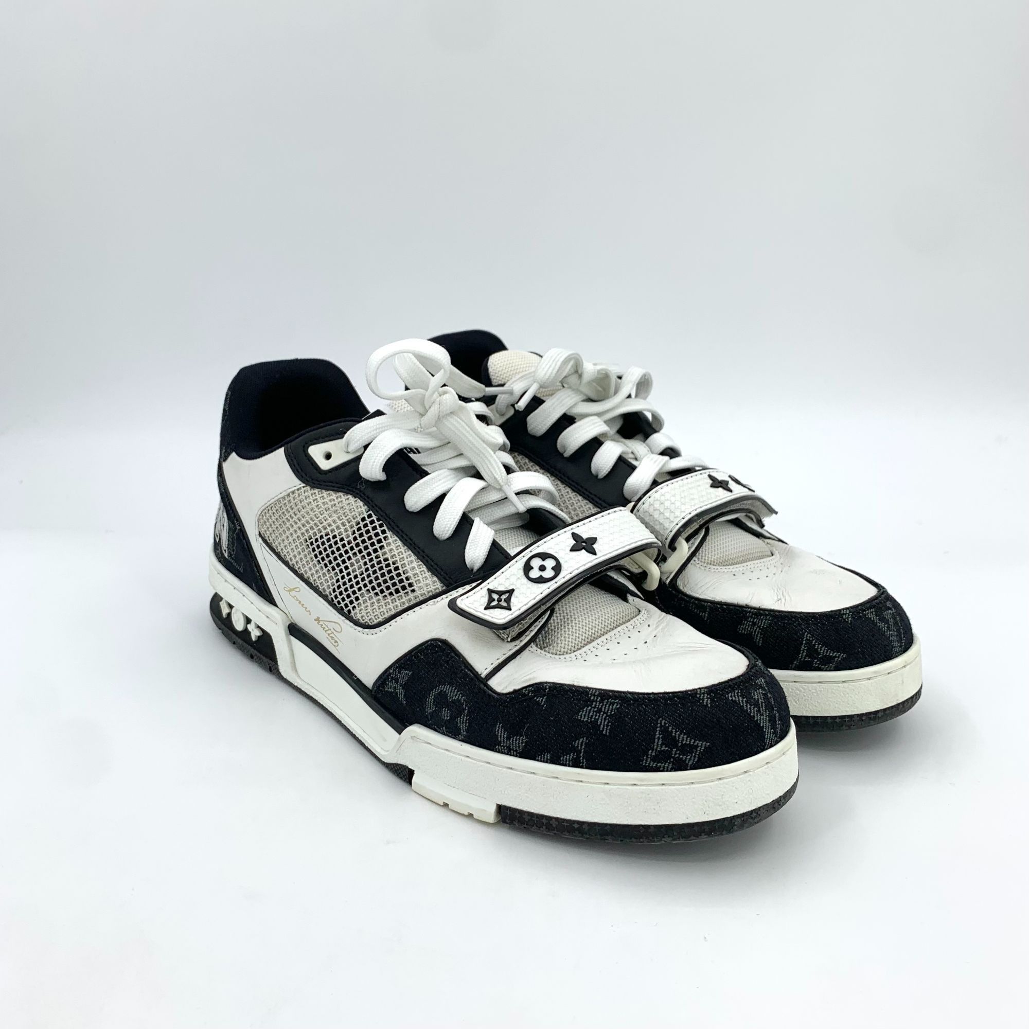 Louis Vuitton Louis Vuitton Mens Lv Trainer Sneakers Size 43 / 9 Black Whi Size US 9.5 / EU 42-43 - 8 Thumbnail