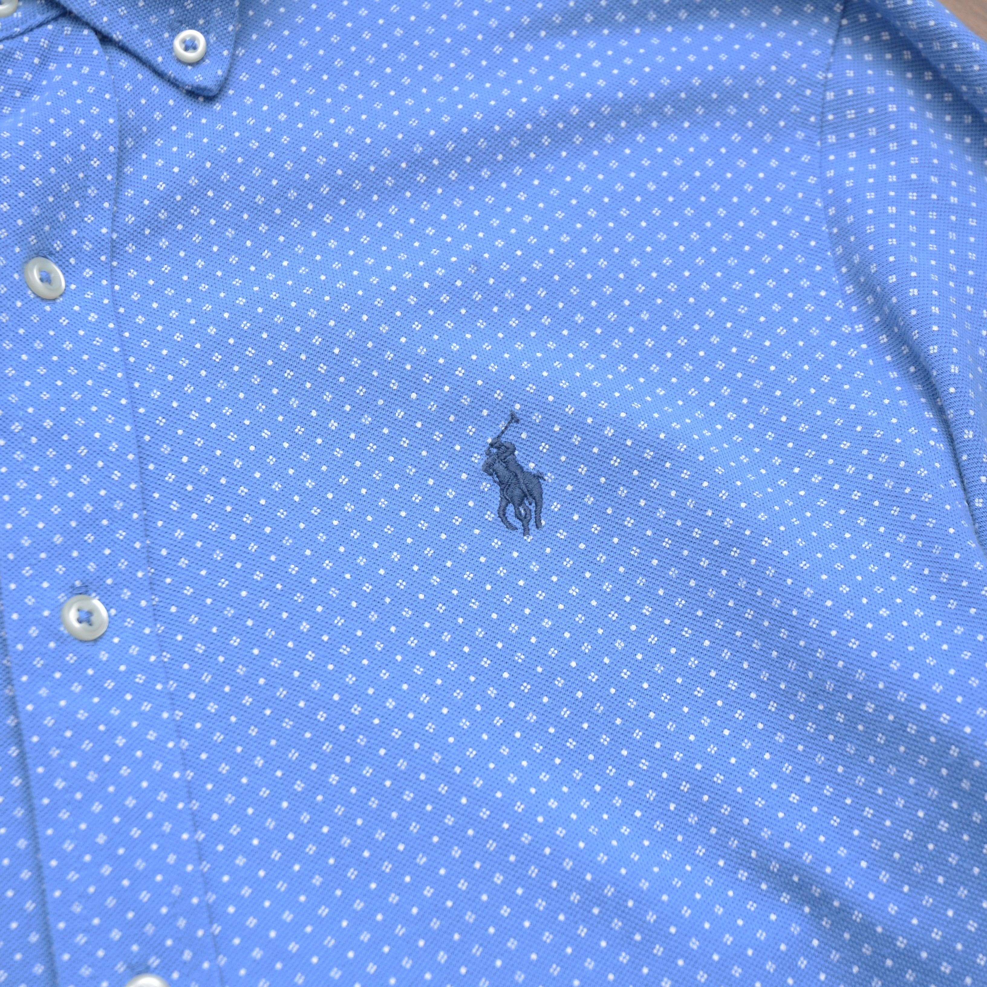 Ralph Lauren Ralph Lauren Featherweight Mesh Shirt Cotton Micro Pattern Size US M / EU 48-50 / 2 - 9 Thumbnail