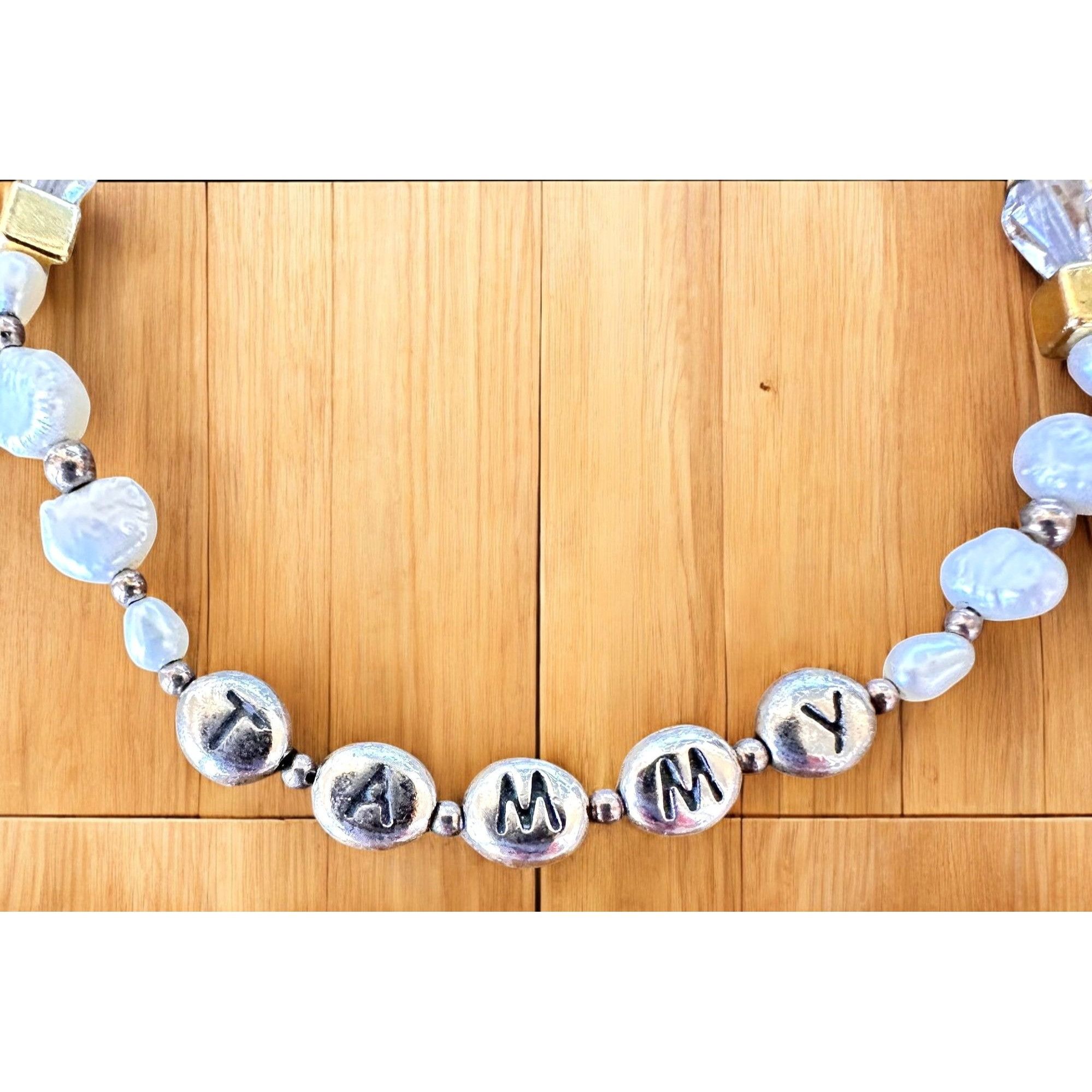 Handmade VTG Handmade Freshwater Pearl Bracelet Tammy Birthday Annive Size ONE SIZE - 3 Thumbnail
