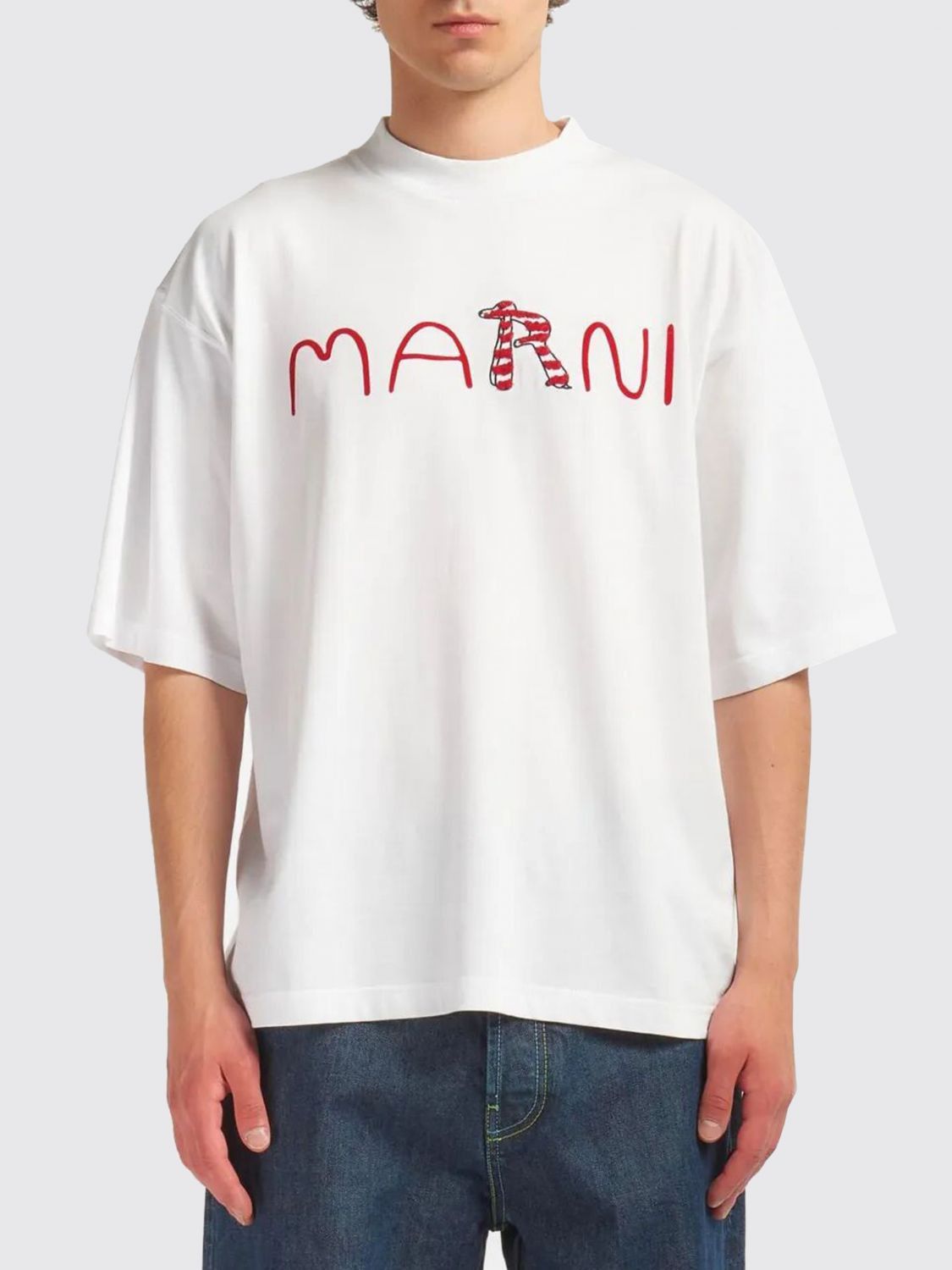 Marni Marni T-Shirt Men White Size US M / EU 48-50 / 2 - 1 Thumbnail