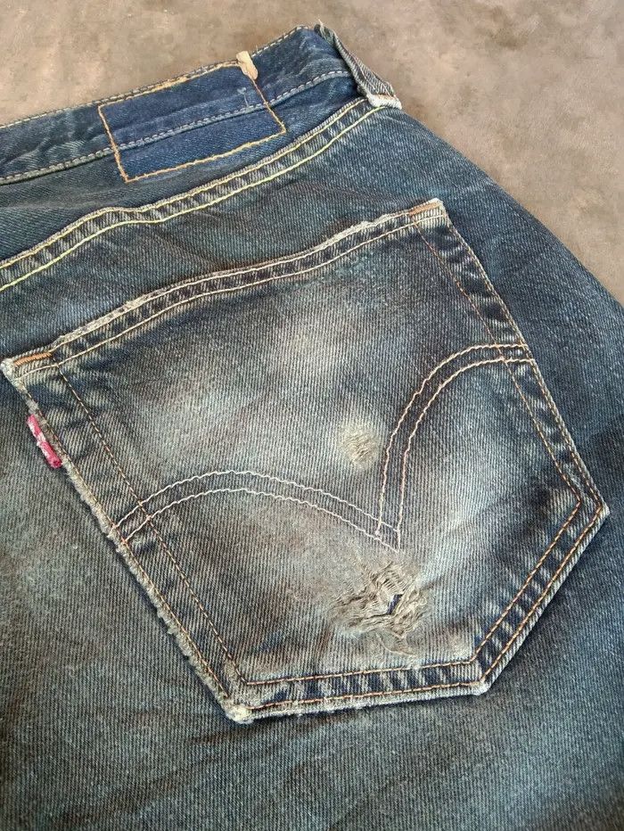 Levi's Vintage Levi's 501 Straight Leg Distressed Jeans 34x30 Size US 34 / EU 50 - 3 Thumbnail