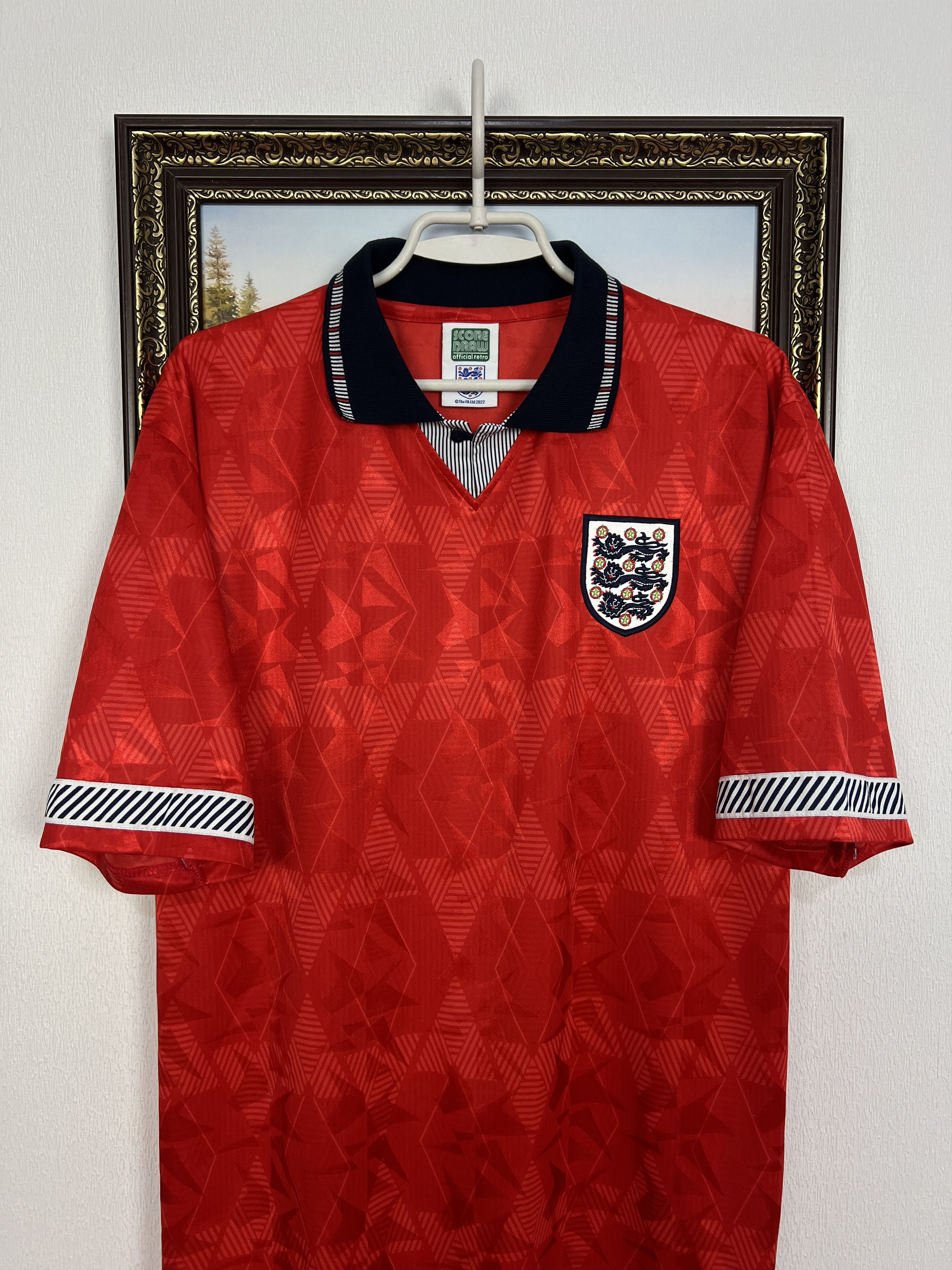 Vintage England Retro Replicas football shirt Soccer Jersey Trikot Size US L / EU 52-54 / 3 - 2 Thumbnail