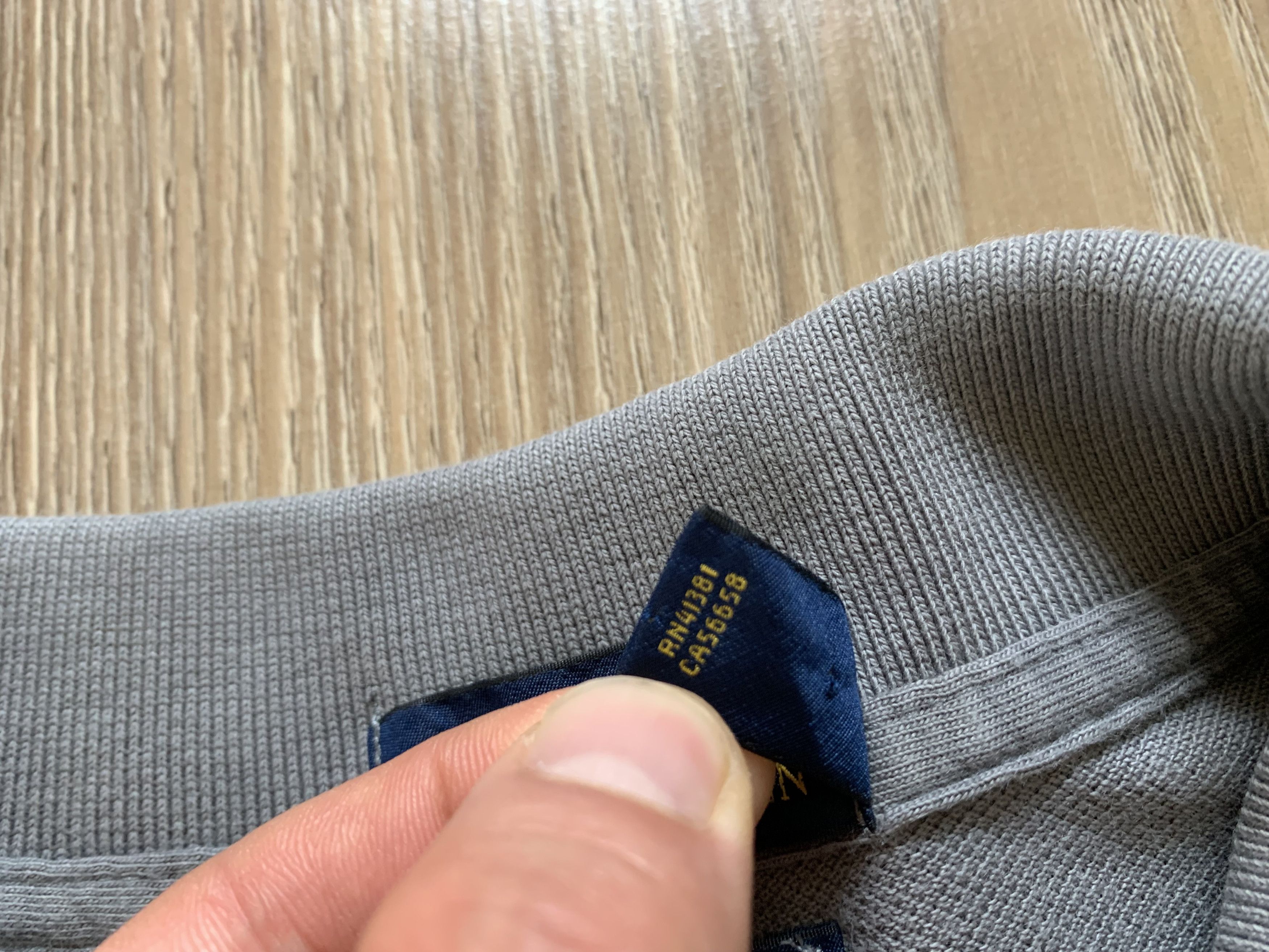 Polo Ralph Lauren × Vintage Vintage Polo Ralph Lauren Classic Fit Grey Polo Size US XXL / EU 58 / 5 - 6 Thumbnail