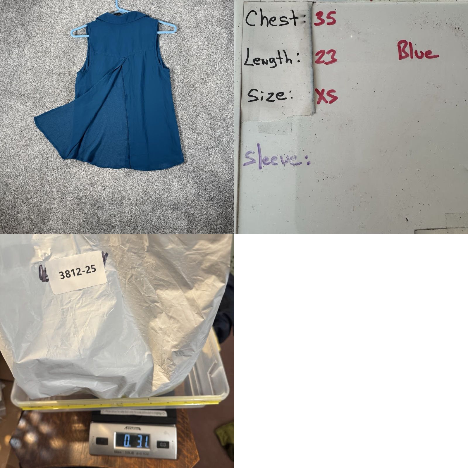 Vintage Six Degrees of Separation Top Blouse XS Sleeveless Lightweight Casual Summer Classic Blue Womens Size XS / US 0-2 / IT 36-38 - 8 Thumbnail