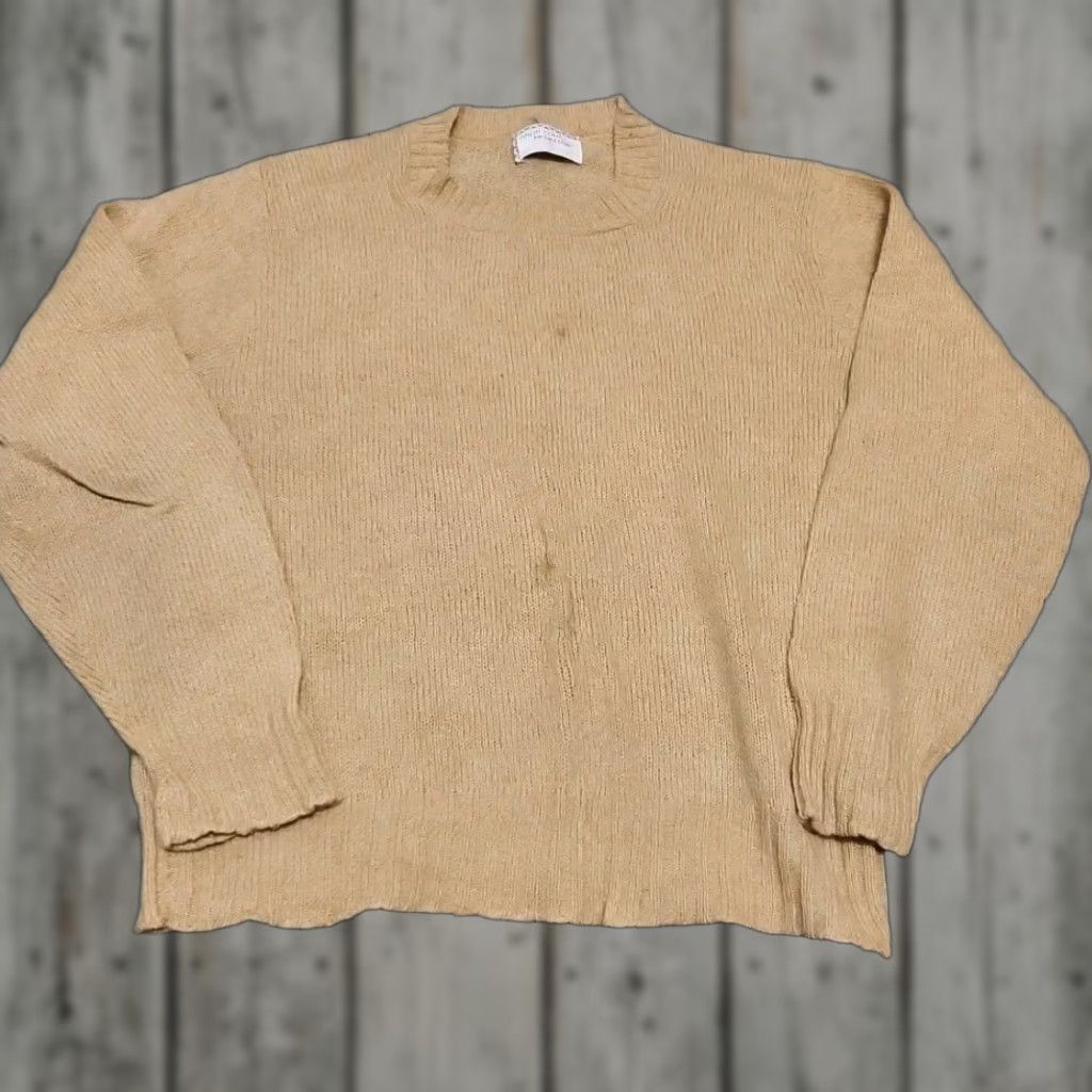 McGregor VINTAGE McGregor Sweater Mens M Tan Wool 60s 70s Retro Golf Pullover Crew Neck Size US M / EU 48-50 / 2 - 1 Thumbnail