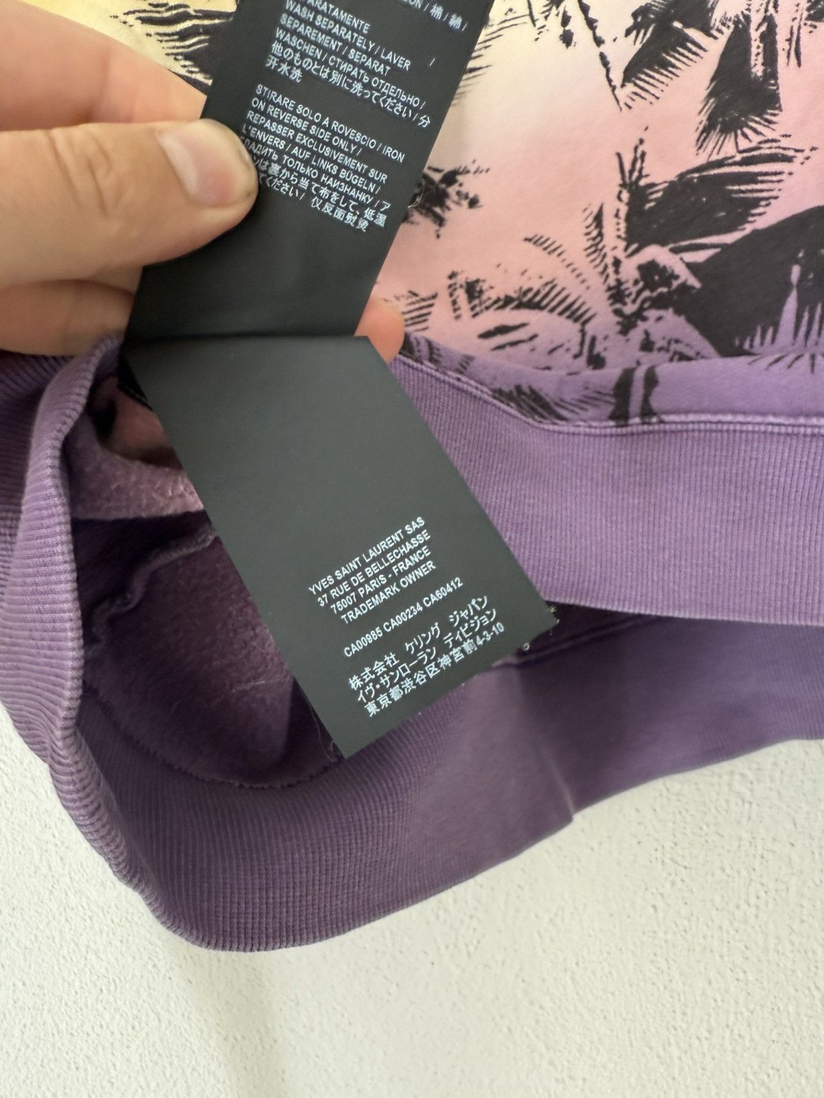 Saint Laurent Paris Gradient Palm Print Sweatshirt Size US S / EU 44-46 / 1 - 8 Thumbnail