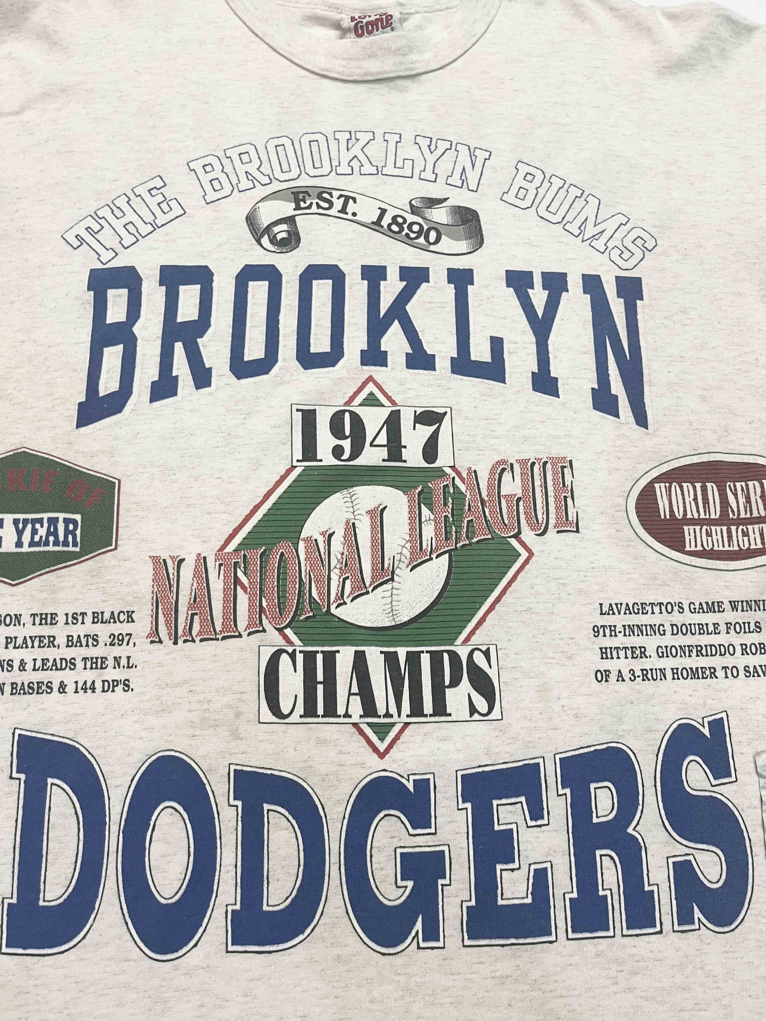 MLB Vintage Long Gone MLB Brooklyn Dodgers 3/4 Sleeve T-Shirt Size US XL / EU 56 / 4 - 2 Thumbnail