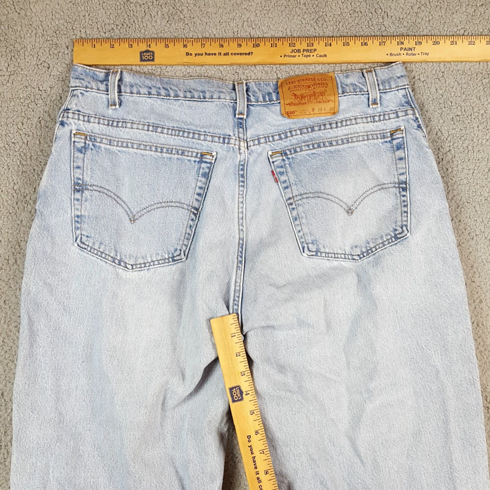 Levi's VINTAGE Levi's 560 Distressed Faded Denim Jeans Men's Size 38x30 Blue Grunge 90s Y2K Size US 38 / EU 54 - 7 Thumbnail