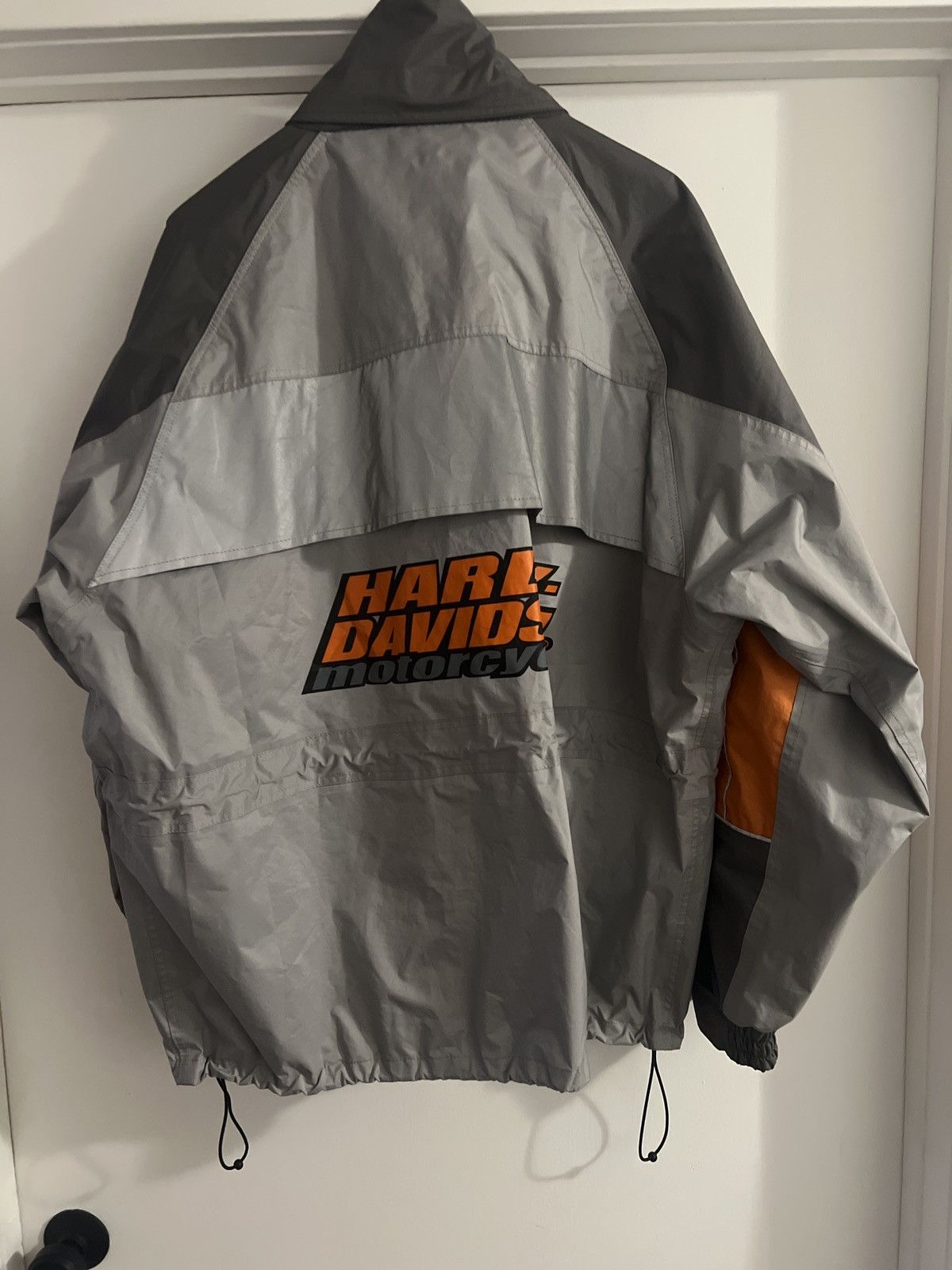 image of Harley Davidson Reflective Rain Jacket in Grey, Men's (Size 2XL)