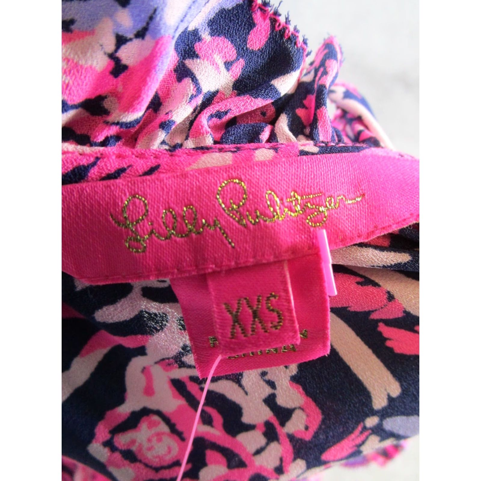 Lilly Pulitzer Lilly Pulitzer Savanna Top Womens 2XS Pink Floral Blouse Crew Neck Pullover Long Sleeve New Size XXS / US 00 / IT 34 - 3 Thumbnail