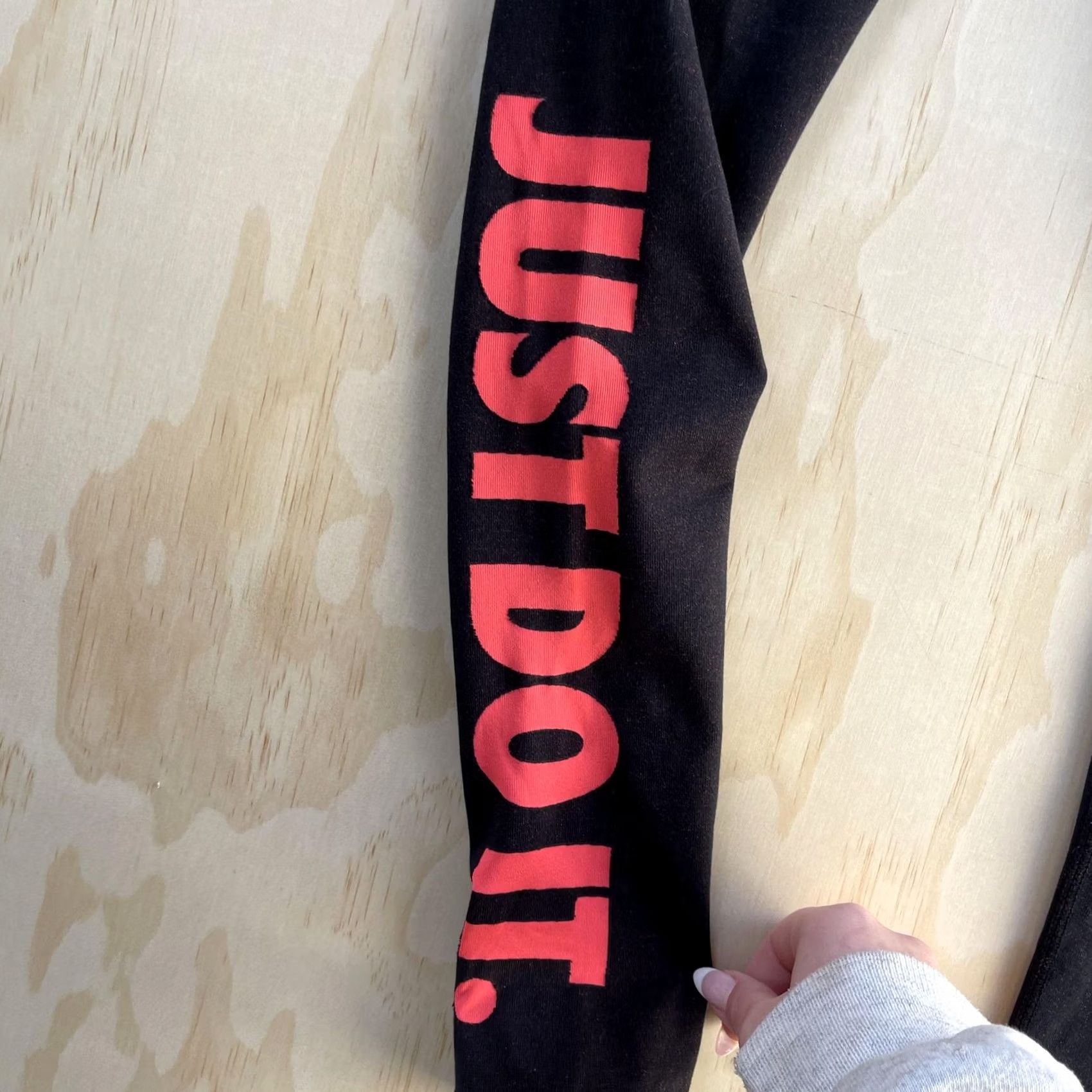 Nike Nike Leggings Womens Small Black Just Do It Logo Ankle Athletic Yoga Pants Gym Size 28" / US 6 / IT 42 - 4 Thumbnail