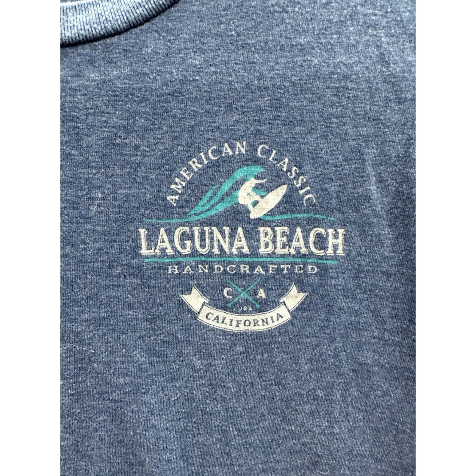 Vintage Smart Blanks T-Shirt Blue Laguna Beach Graphic Short Sleeve Women Small Regular Cotton Polyester Size M / US 6-8 / IT 42-44 - 3 Thumbnail