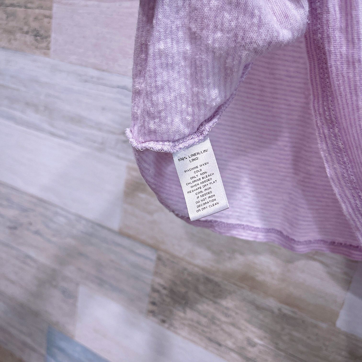 Loft LOFT Linen Flutter Tee Purple Stripe Womens Small Petite Size S / US 4 / IT 40 - 5 Thumbnail