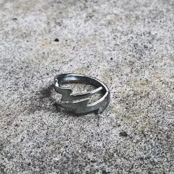 Japanese Brand Silver Lightning Ring Size ONE SIZE - 3 Thumbnail