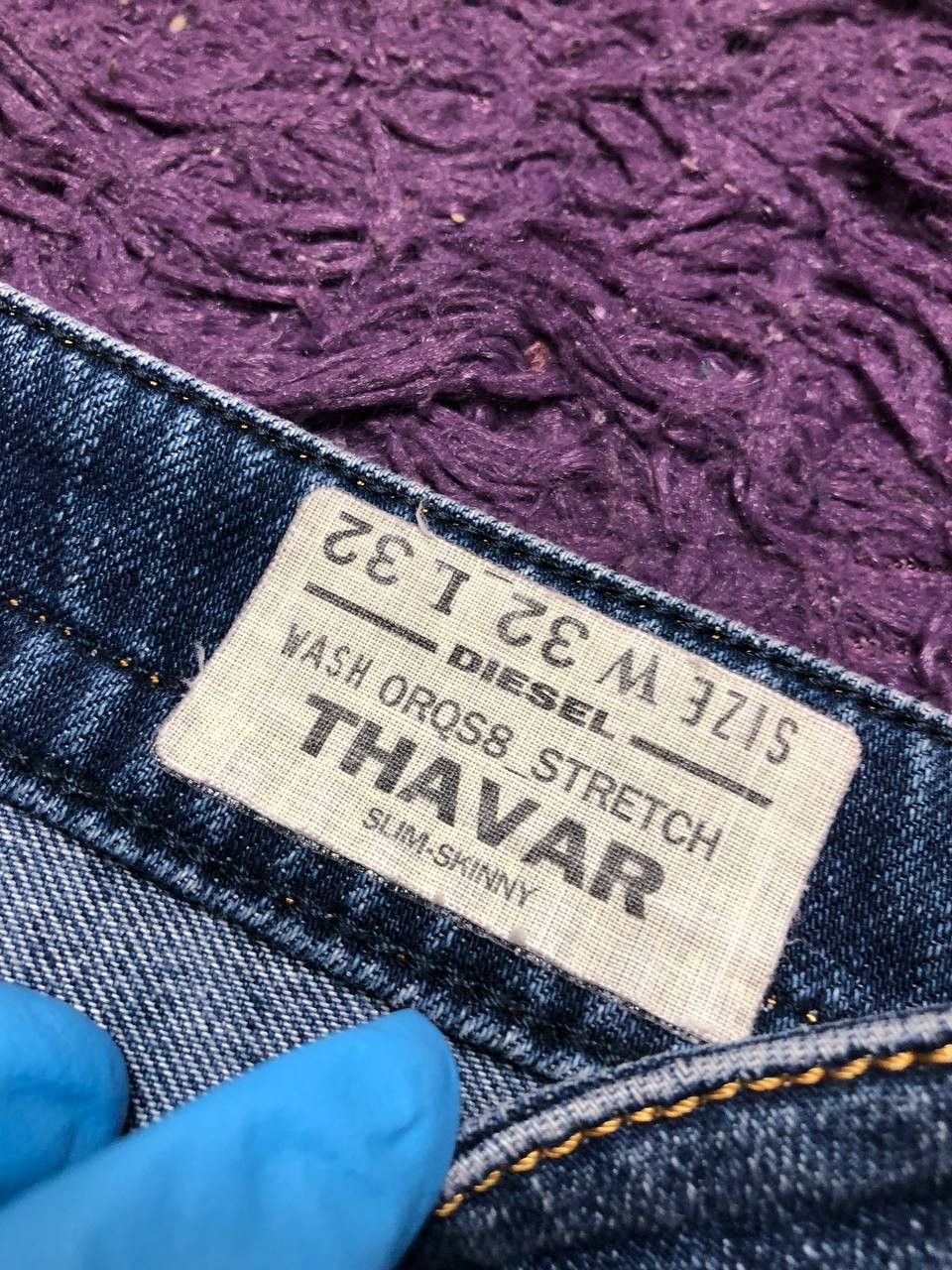 Diesel Vintage Distressed Thrashed Jeans Y2K DIESEL THAVAR Size 32" / US 10 / IT 46 - 2 Thumbnail