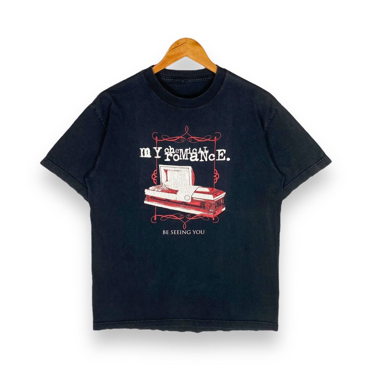 image of Band Tees x My Chemical Romance Vintage My Chemical Romance Band Be Seeing You Promo Tee in Black (