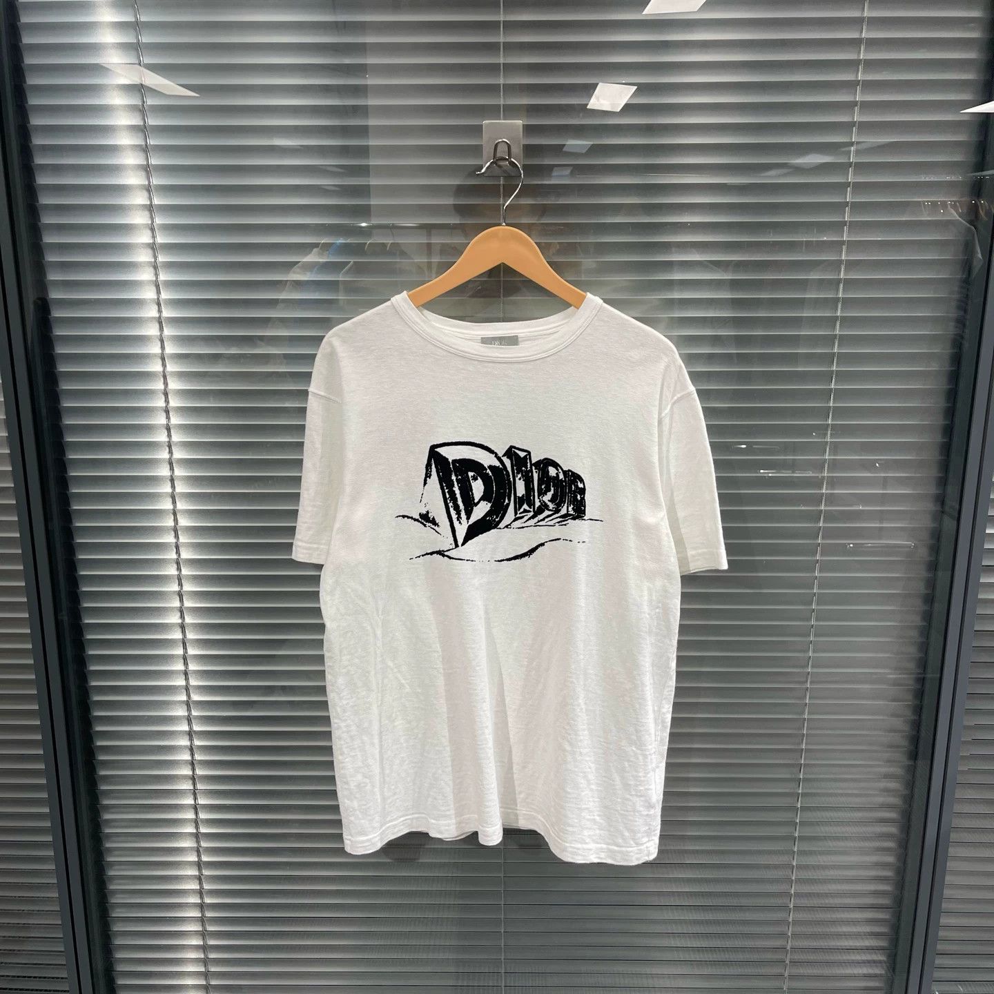 Dior Dior flocked slogan logo short tee M new #1133 Size US M / EU 48-50 / 2 - 1 Thumbnail