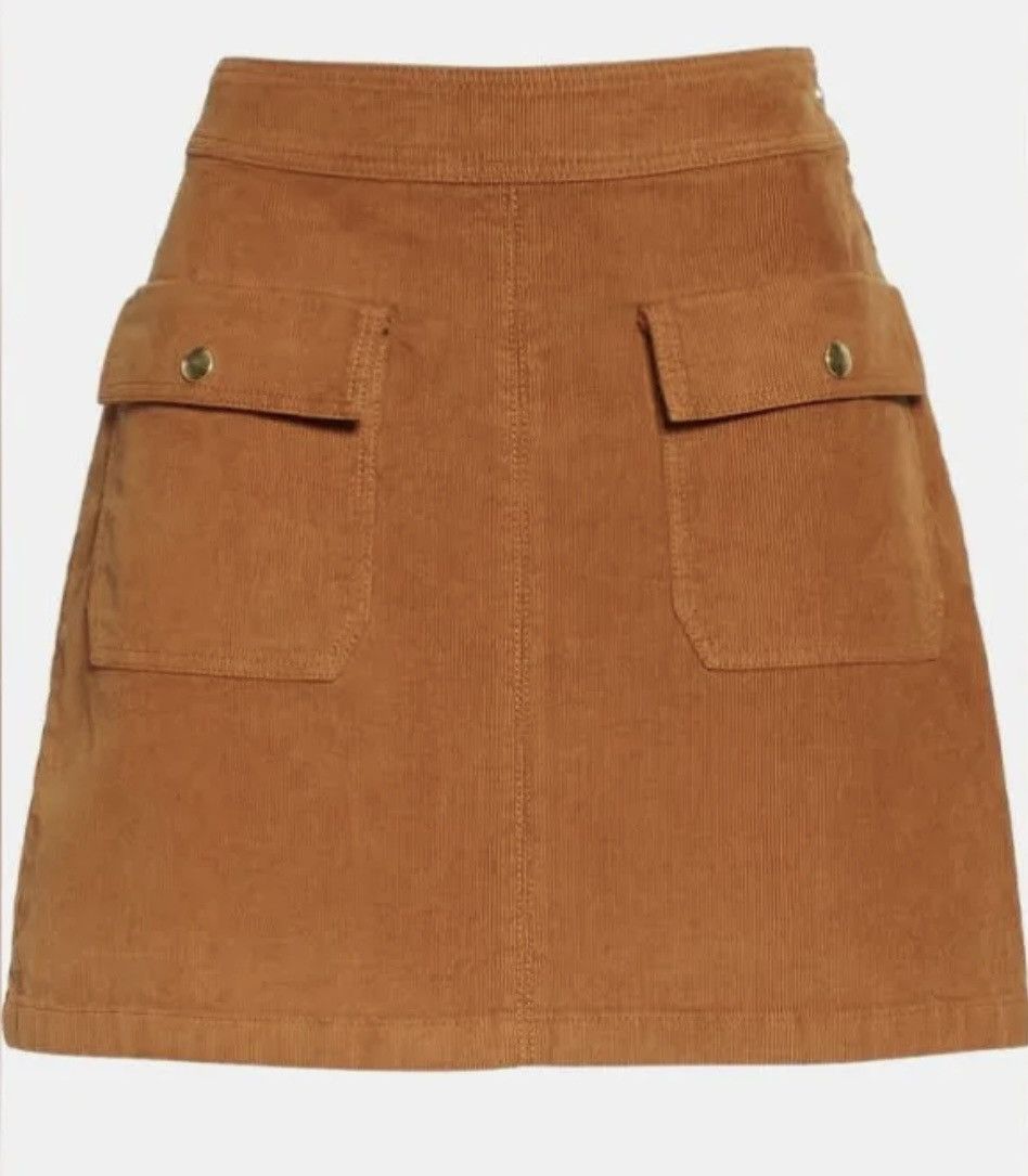 Frame Frame Denim Le Bardot Tobacco Corduroy Fall Mini Skirt Size 23" - 10 Thumbnail