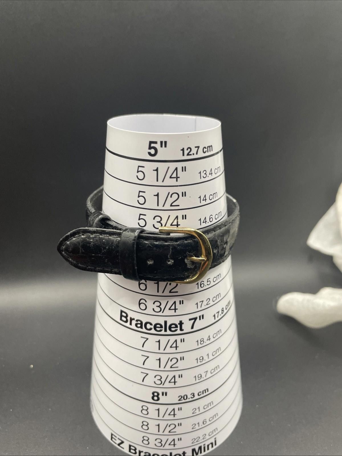 Shady Ltd LTD Cream Dial Gold Tone Black Band Quartz Watch New Battery Size ONE SIZE - 5 Thumbnail