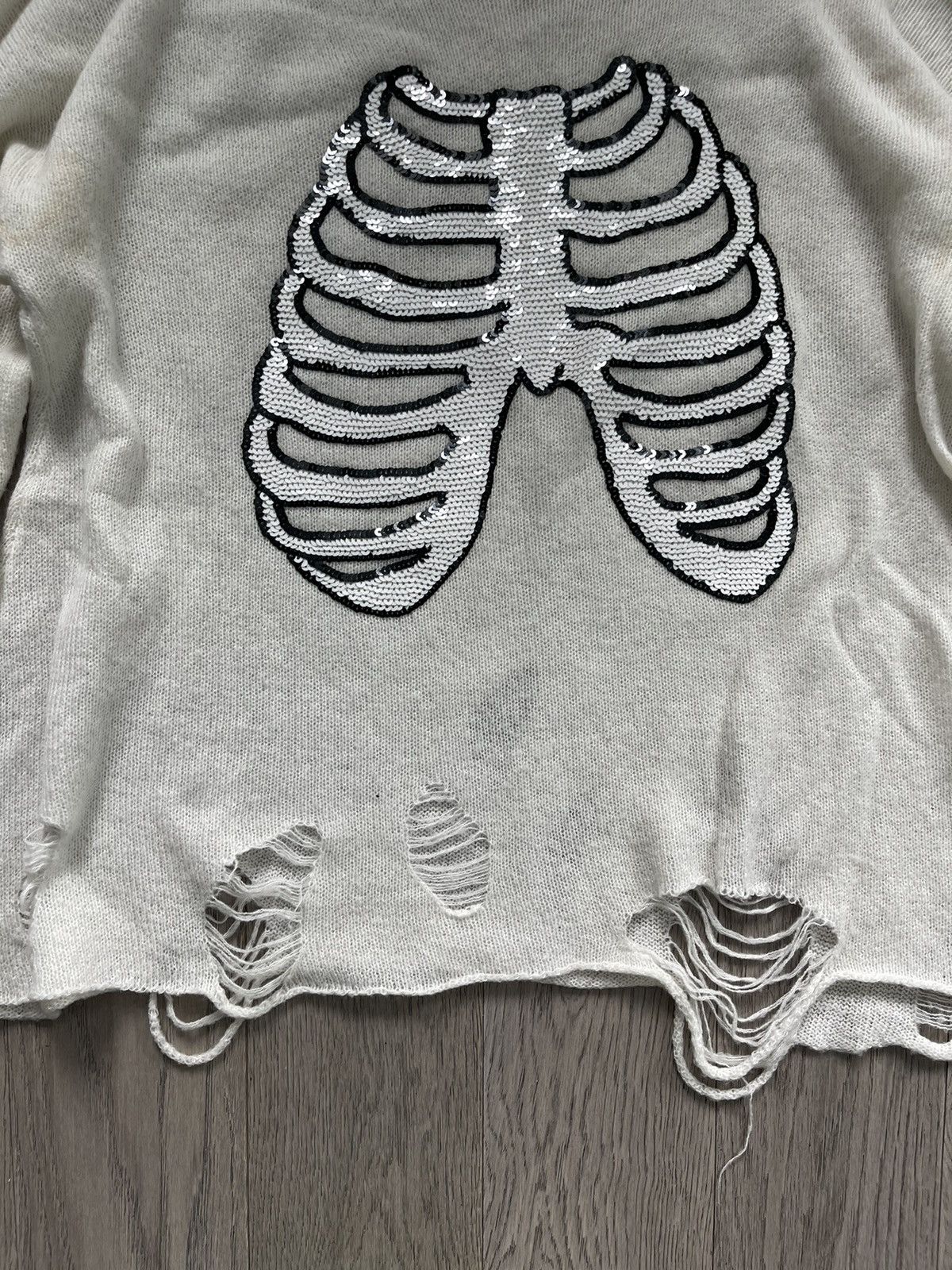 Wildfox Wildfox Skeleton Knit Sequence Sweater Size XS / US 0-2 / IT 36-38 - 3 Thumbnail