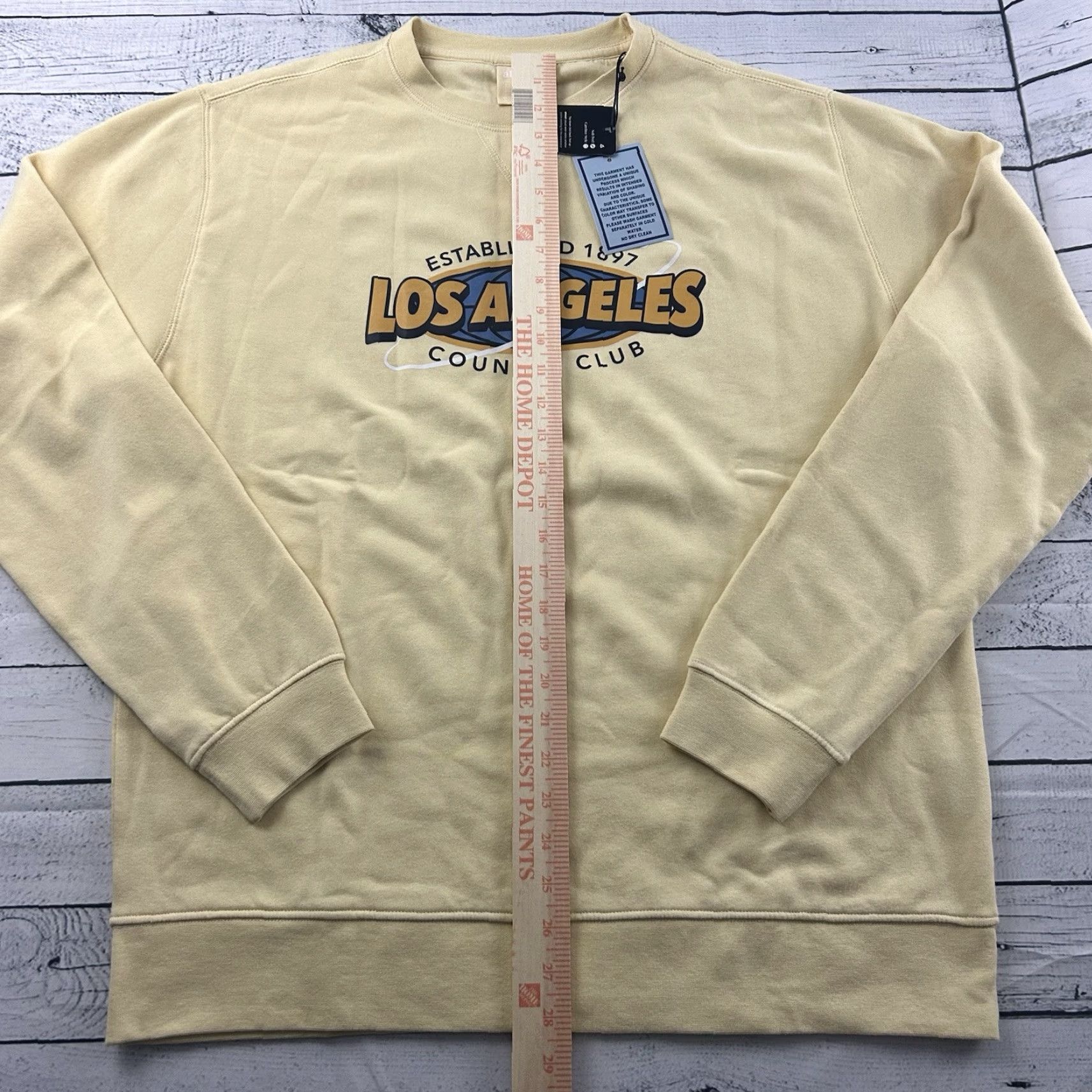 Vintage AHEAD Sweatshirt Los Angeles Country Club LACC Men Large Chamois Yellow Vintage Mens Pullover Shirt Size US L / EU 52-54 / 3 - 4 Thumbnail