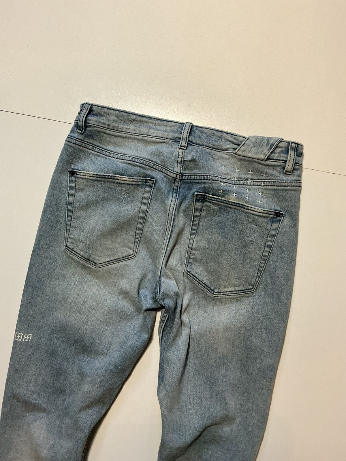 Ksubi $195 Ksubi Chitch Philly Distressed Button Fly Denim Jeans Size US 32 / EU 48 - 7 Thumbnail