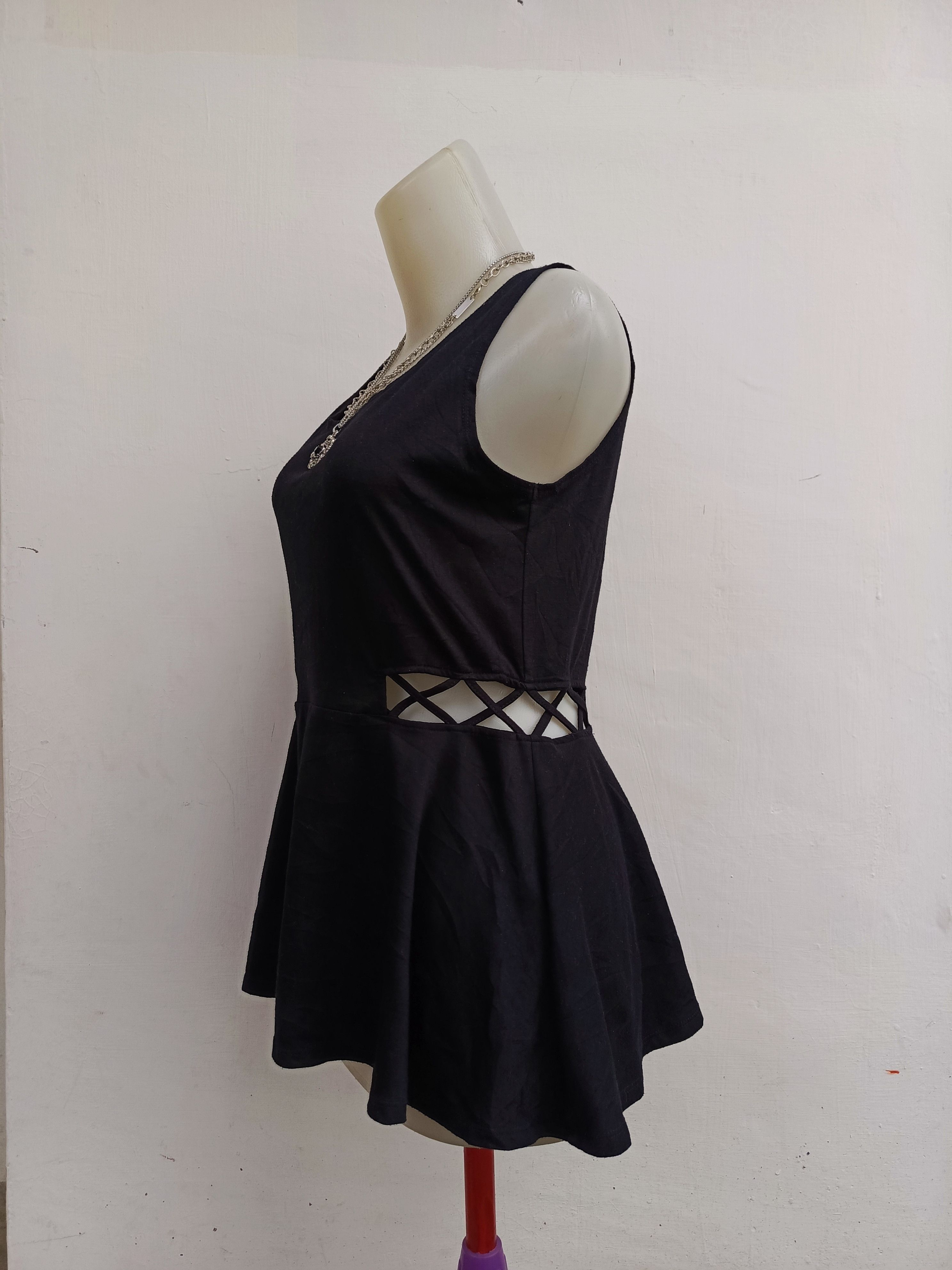 Japanese Brand OZOC Black Tank Top Japanese Style Size XS / US 0-2 / IT 36-38 - 5 Thumbnail