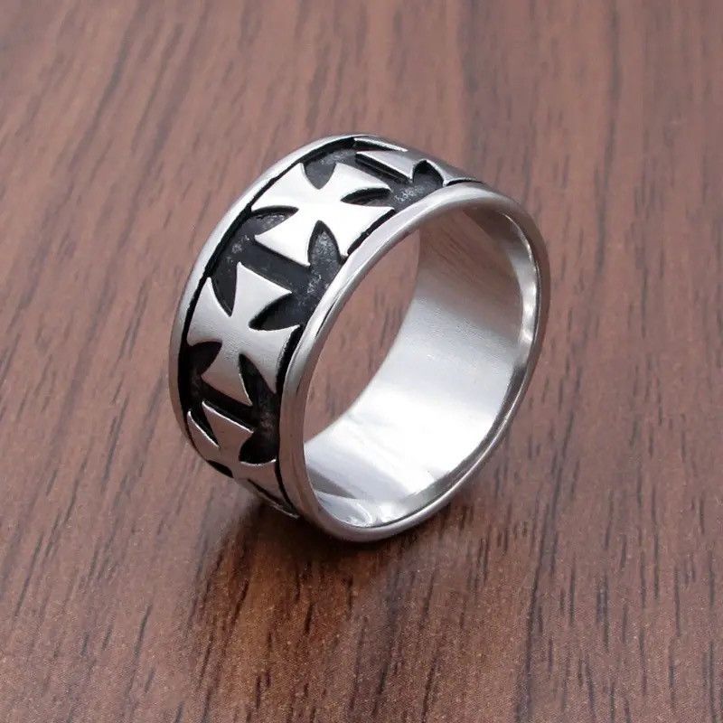 Jewelry × Vintage Gothic German Army Iron Cross Ring Size ONE SIZE - 1 Thumbnail