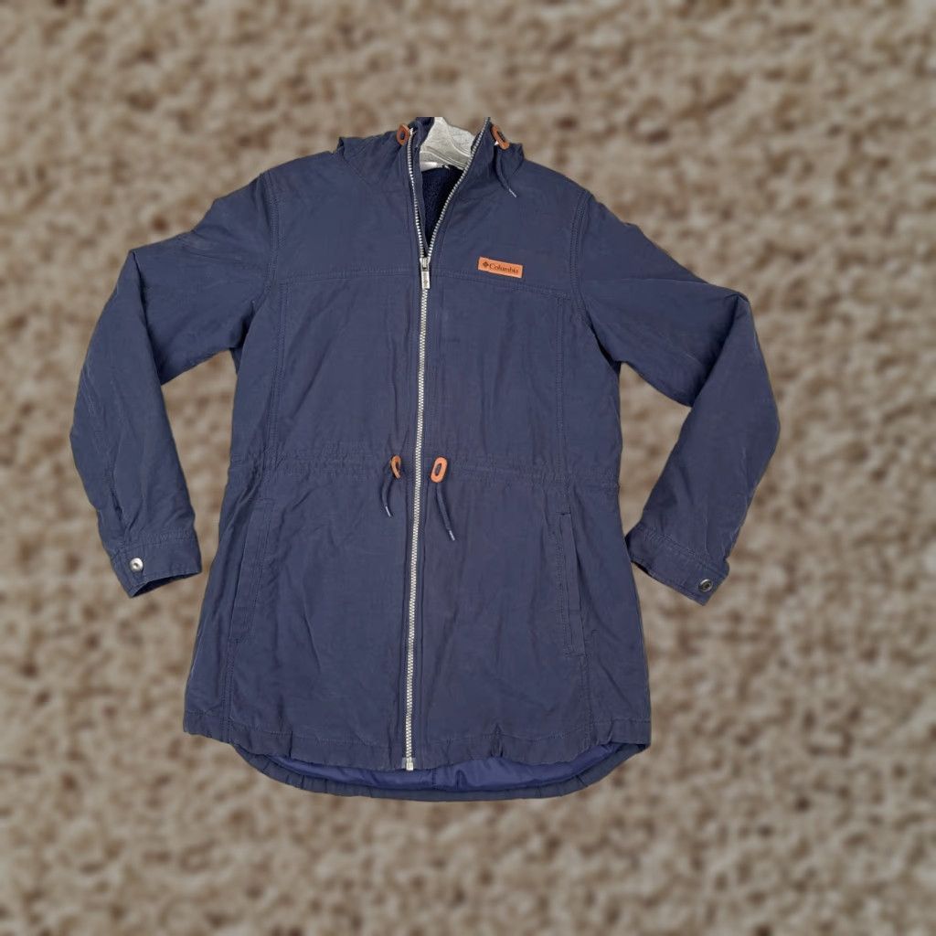 Vintage Columbia Jacket Women S Blue Chatfield Hill Sherpa-Lined Full Zip Hooded Size S / US 4 / IT 40 - 1 Thumbnail