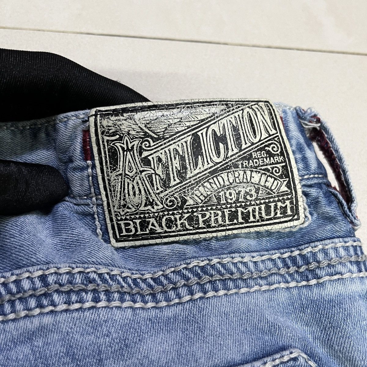 Affliction × PPFM Vintage Affliction Washed Jeans Size US 35 - 4 Thumbnail