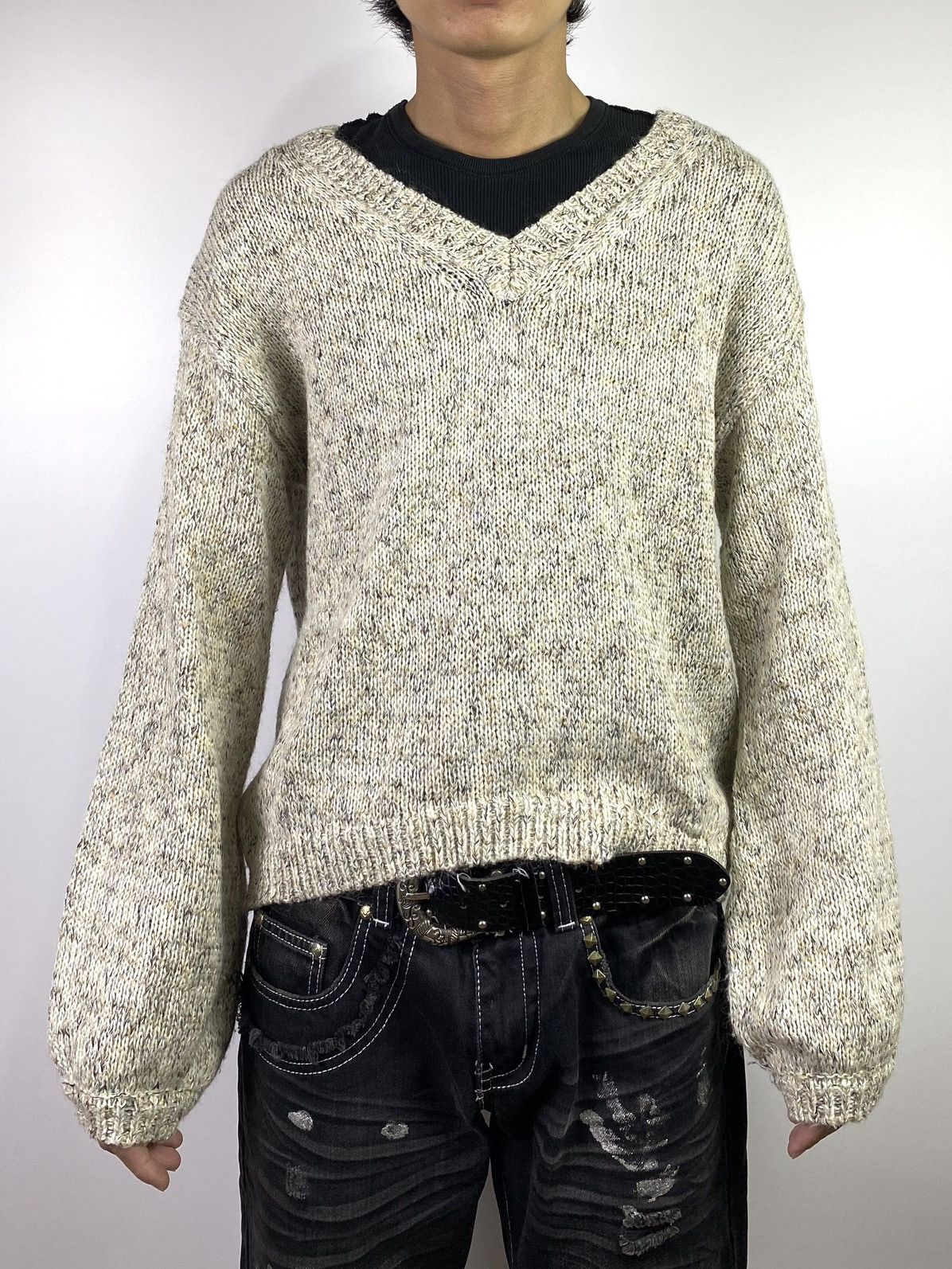If Six Was Nine × Japanese Brand × Le Grande Bleu (L.G.B.) GOA knitted baloon natural vintage style Size US M / EU 48-50 / 2 - 15 Thumbnail