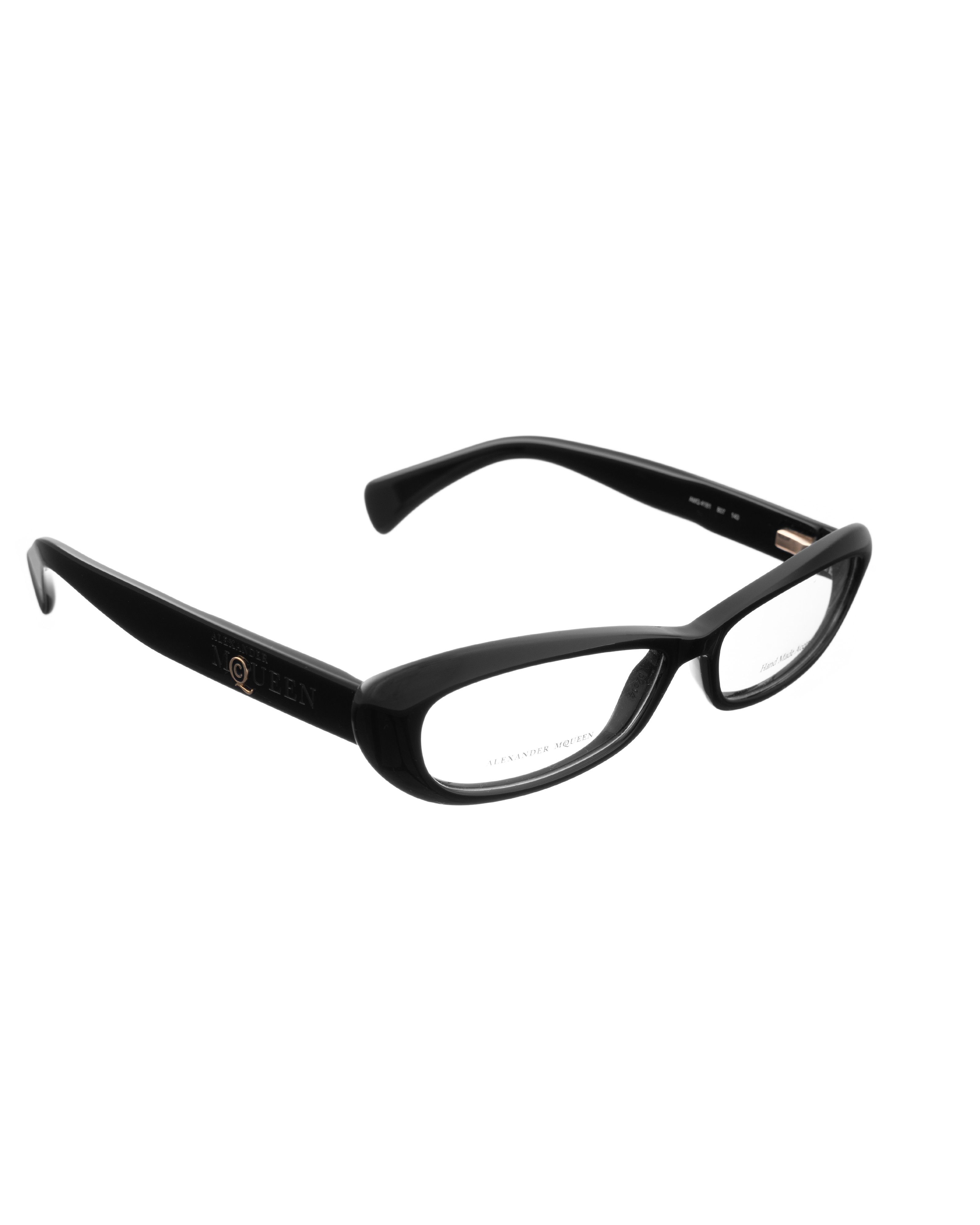 Alexander McQueen 90s Black Classic Cat-Eye Glasses