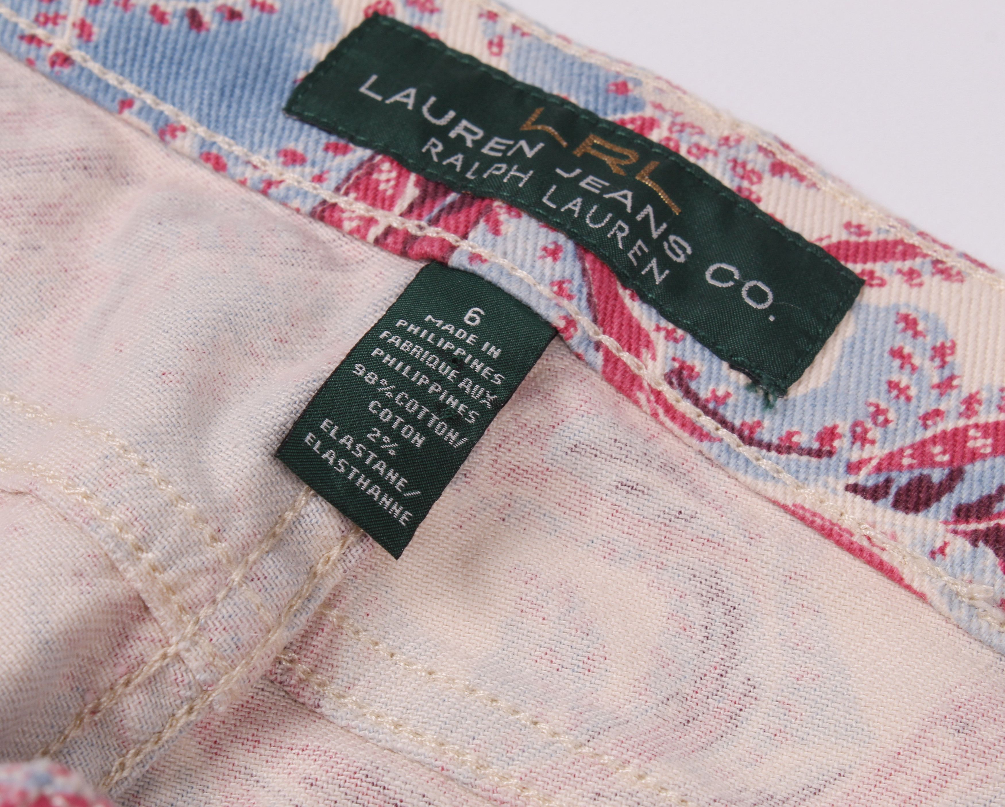 Ralph Lauren LRL Ralph Lauren Paisley Straight Jeans Pants Size 32" / US 10 / IT 46 - 5 Thumbnail