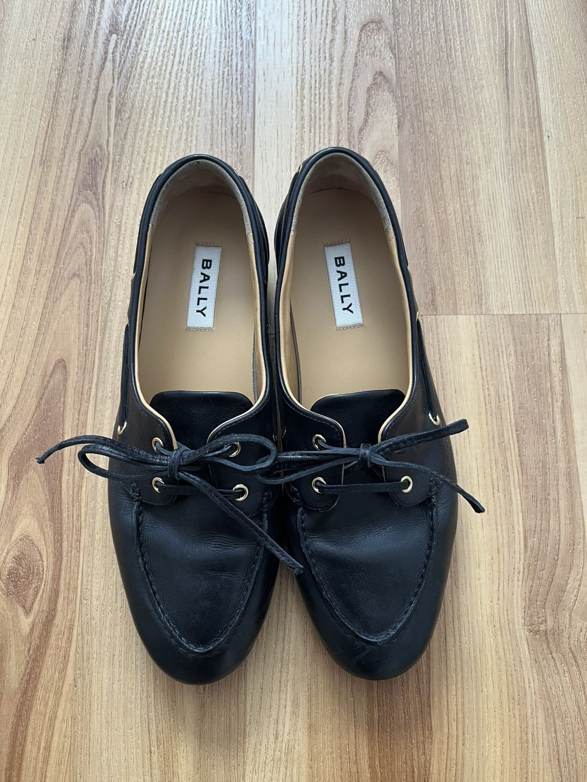 Bally Bally Pathy Plume Loafer Boat Shoes Leather Black Size US 7 / EU 40 - 2 Thumbnail