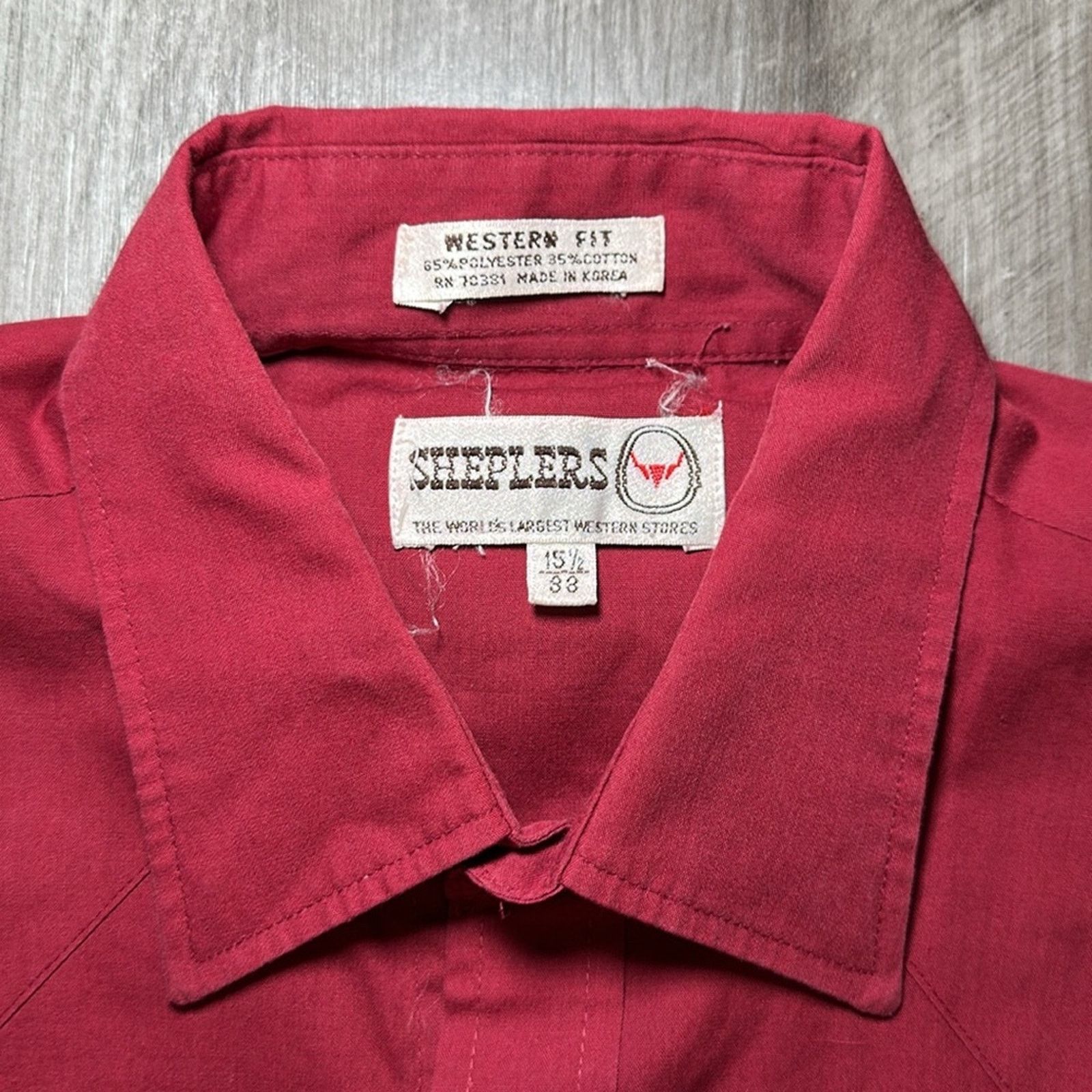 Other Sheplers Vintage Western Fit Pearl Snap - 15.5 33 (M) Size US M / EU 48-50 / 2 - 6 Thumbnail