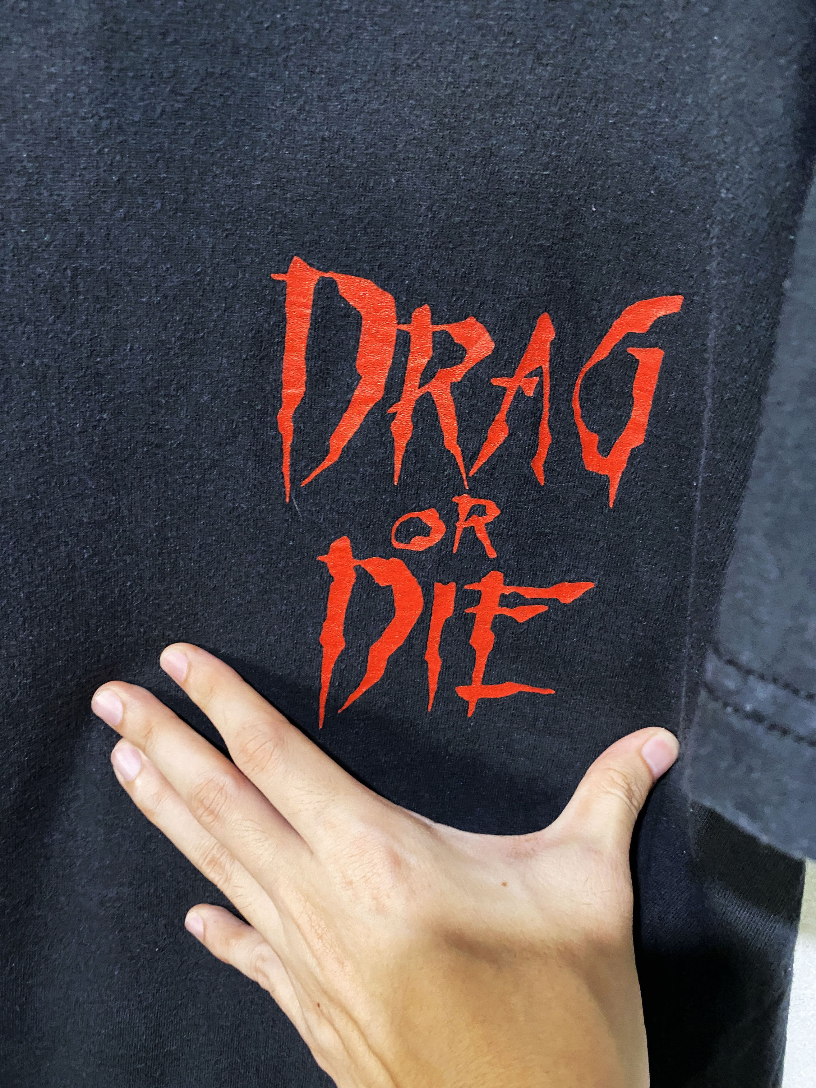 Band Tees × Vintage Vintage 90s Drag or Die Shirt Size US XL / EU 56 / 4 - 5 Thumbnail