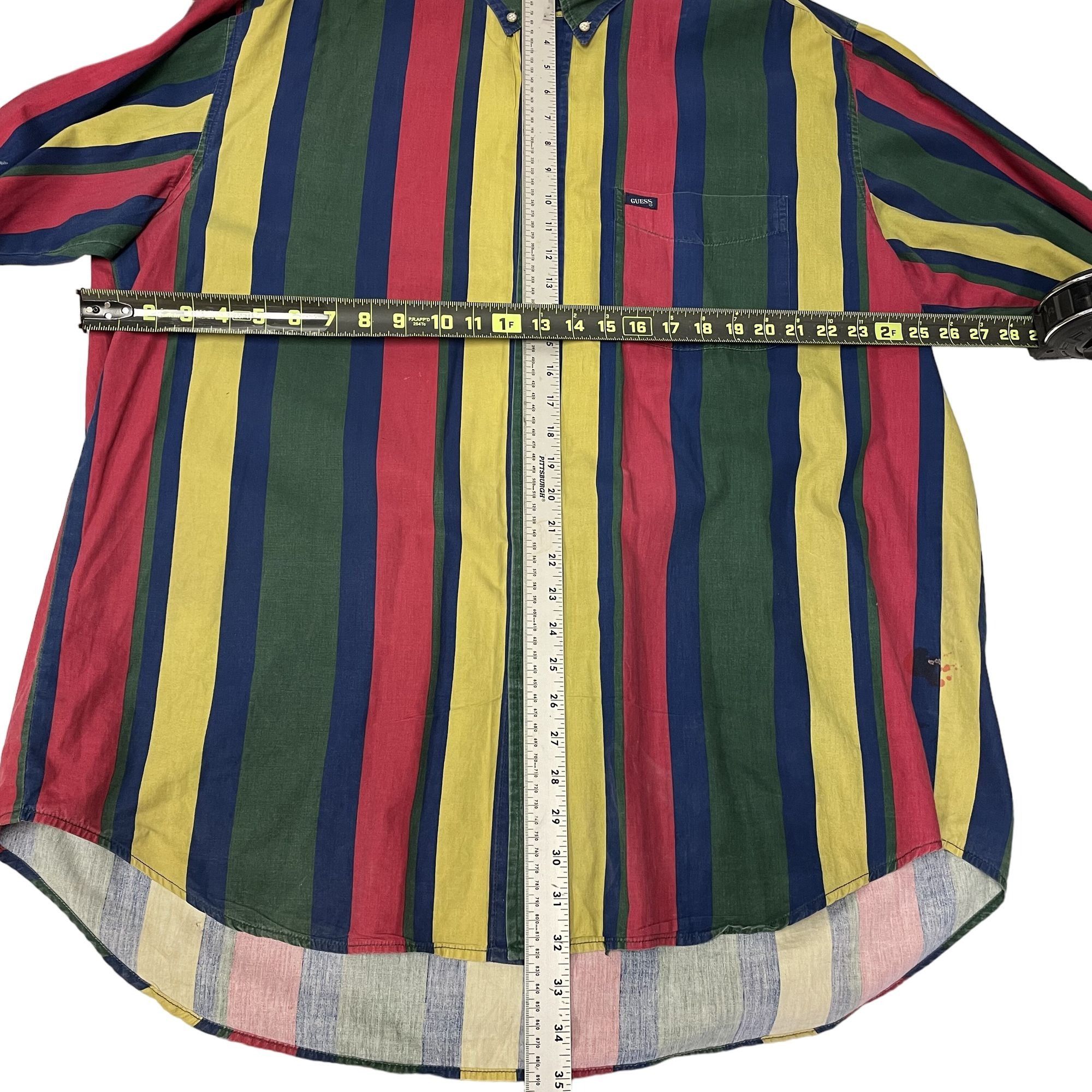 Guess Vtg GUESS LoGo George Marciano RED YELLOW GREEN Bold Shirt Size US M / EU 48-50 / 2 - 6 Thumbnail