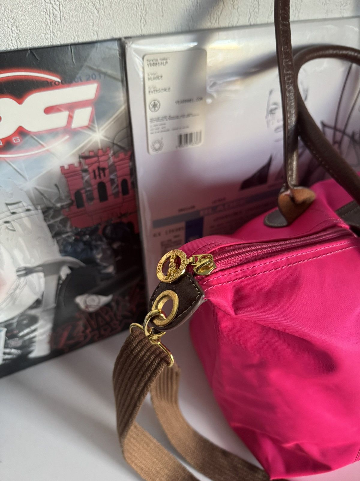 Longchamp Longchamp Le Pilage Pink Bag Archive Luxury Designer Size ONE SIZE - 7 Thumbnail