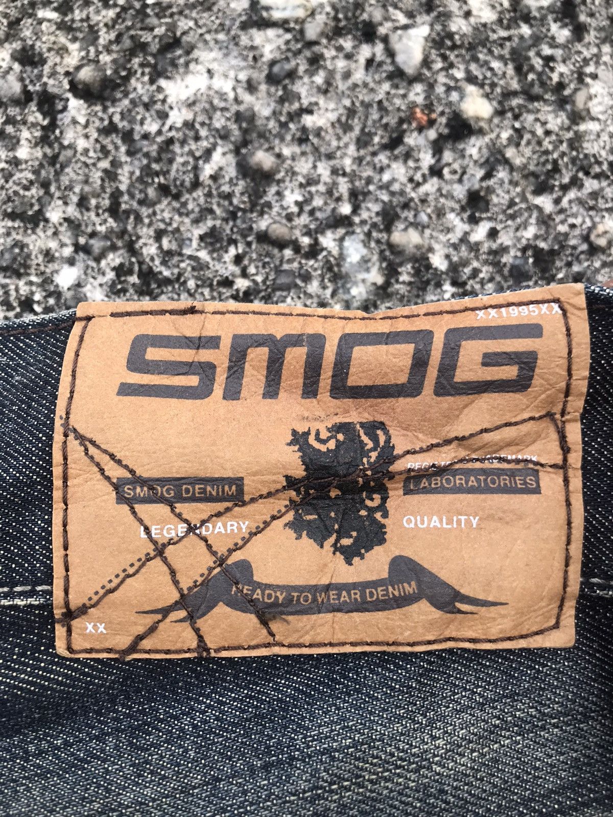 Japanese Brand 🔥Y2K SMOG Denim Flared Jeans🔥 Size US 34 / EU 50 - 12 Thumbnail