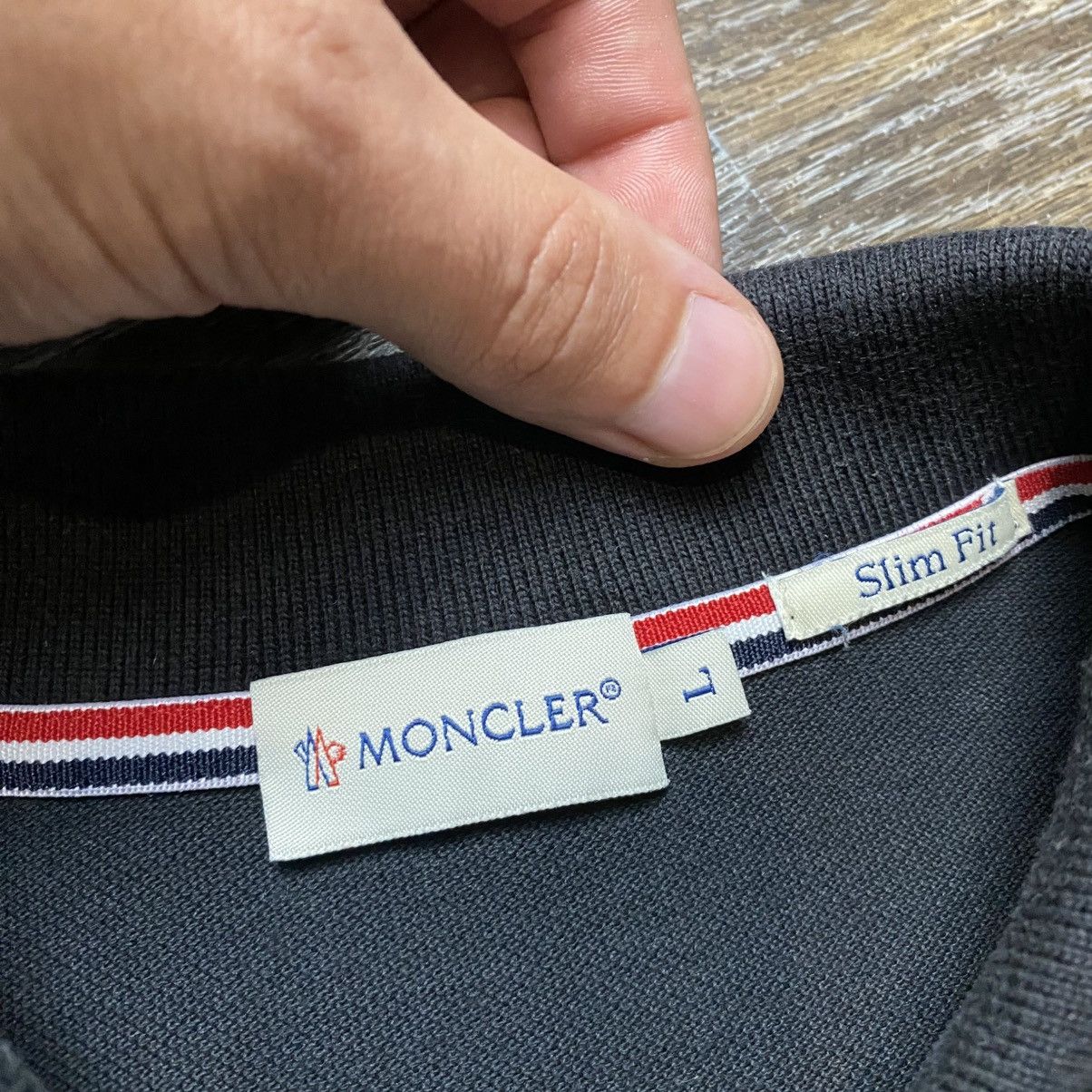 Moncler Moncler Polo Shirt Tee Black Big Logo Women size M/L rare Size L / US 10 / IT 46 - 4 Thumbnail
