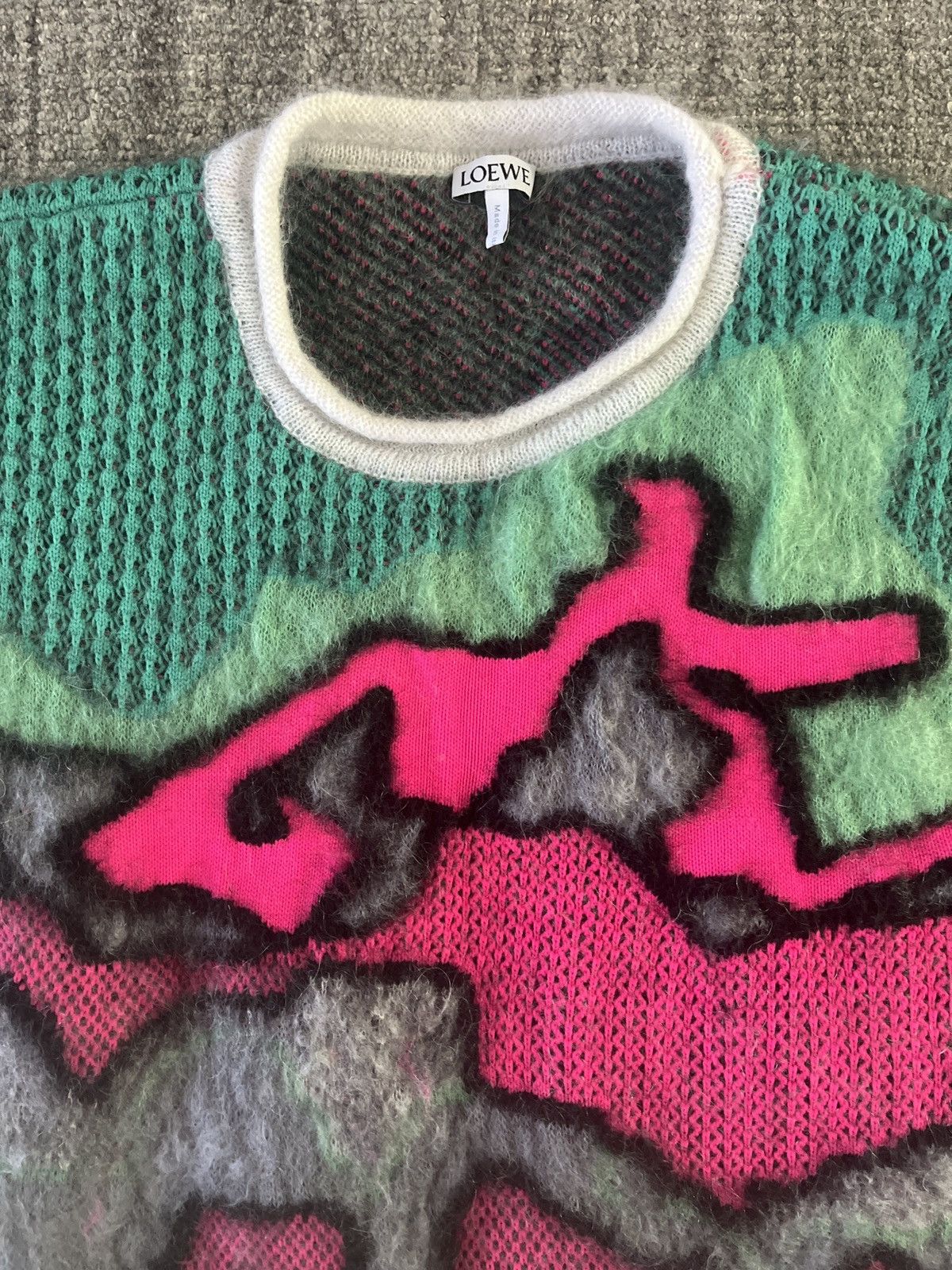 Loewe Loewe Neon Camo mohair sweater Size US S / EU 44-46 / 1 - 2 Thumbnail