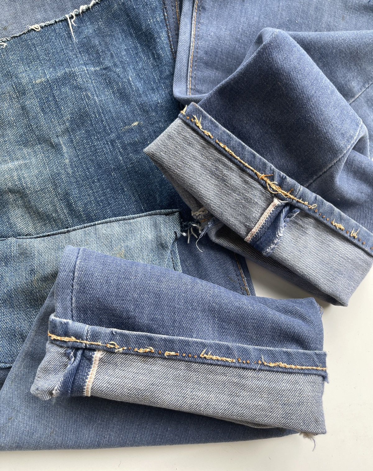 Original Montgomery 1950s Powr House 101 Selvedge Distressed Denim Size US 38 / EU 54 - 10 Thumbnail